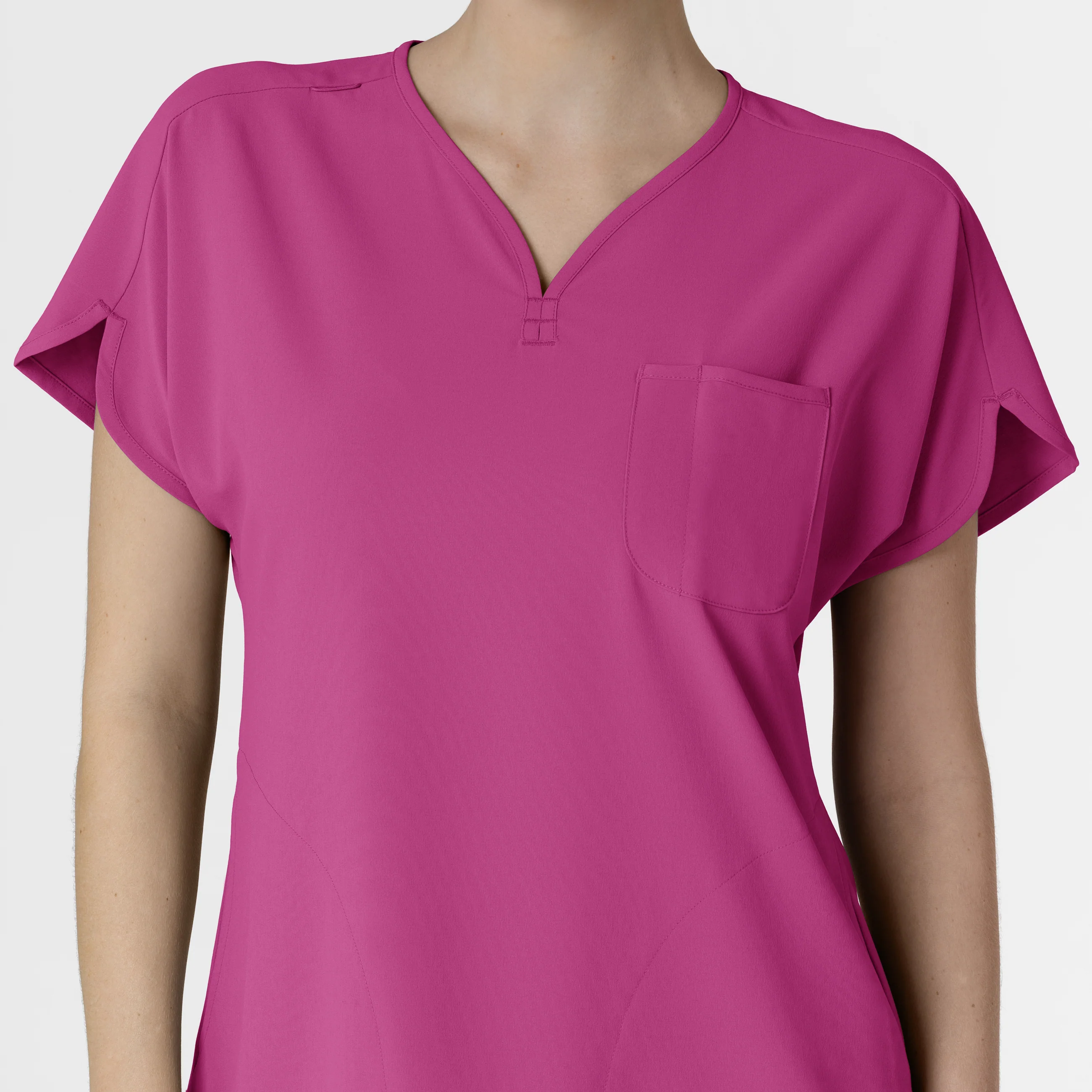 RENEW Women's Dolman Scrub Top - Raspberry - Image 5