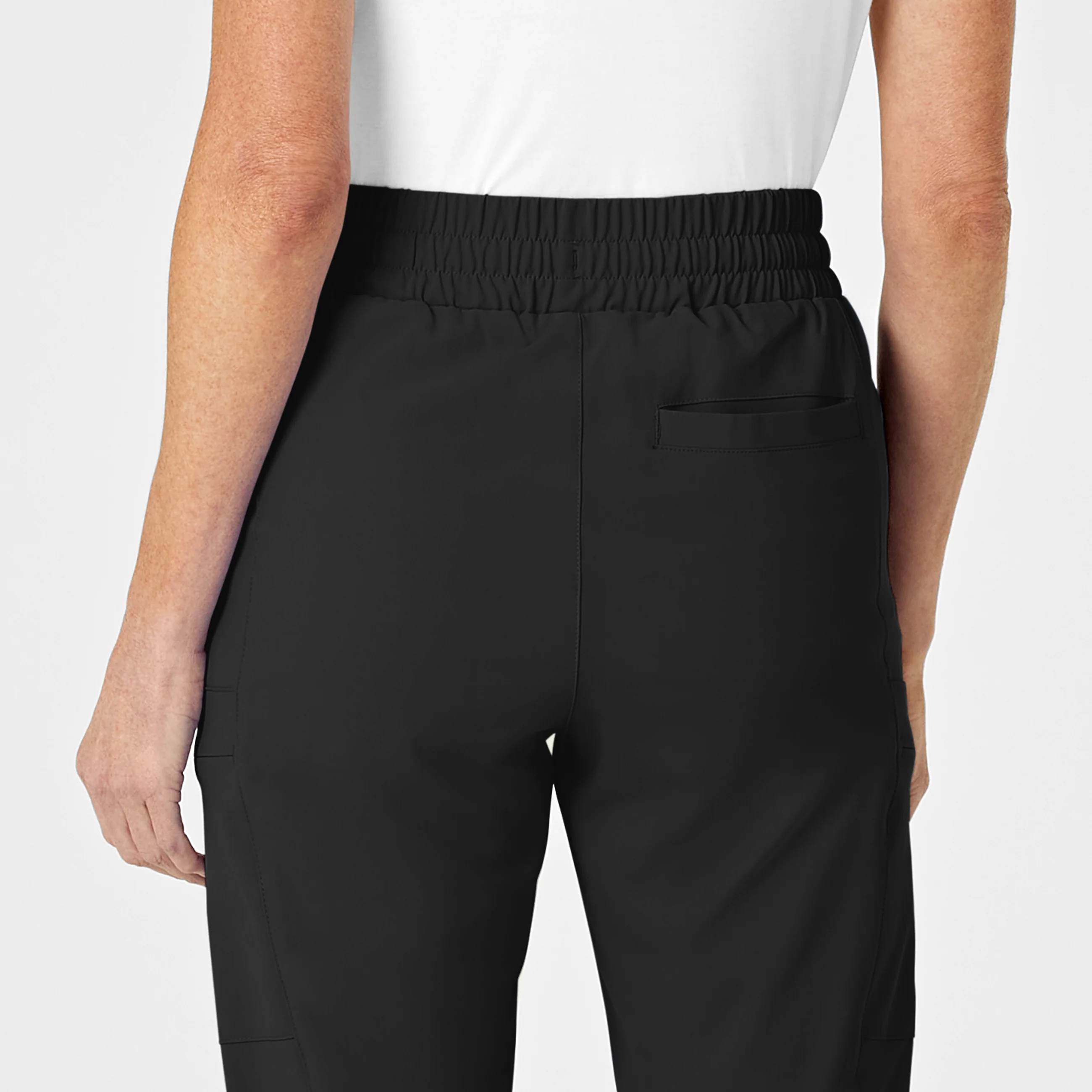 RENEW Women's High Waist Slim Leg Scrub Pant - Black - Image 8