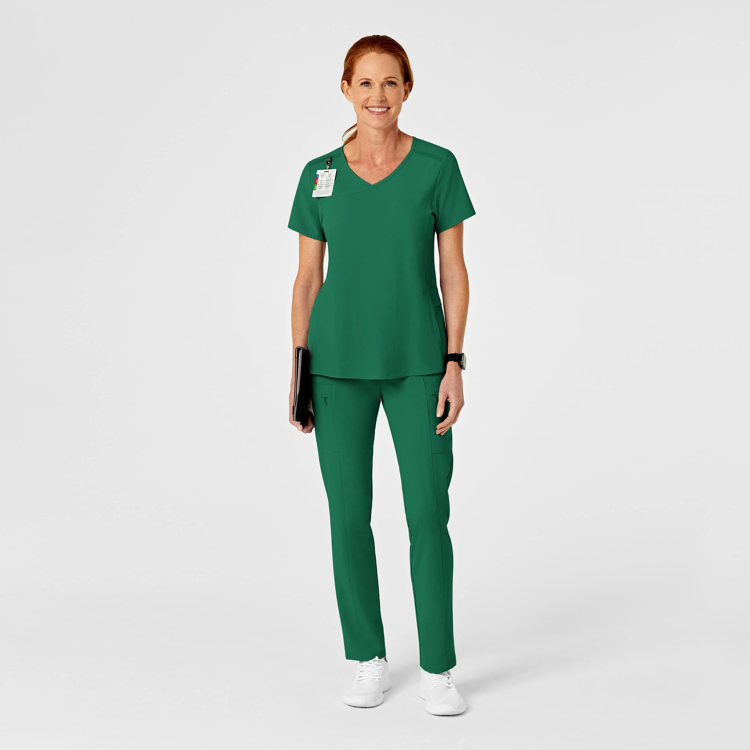 RENEW Women's High Waist Slim Leg Scrub Pant - Hunter - Image 3