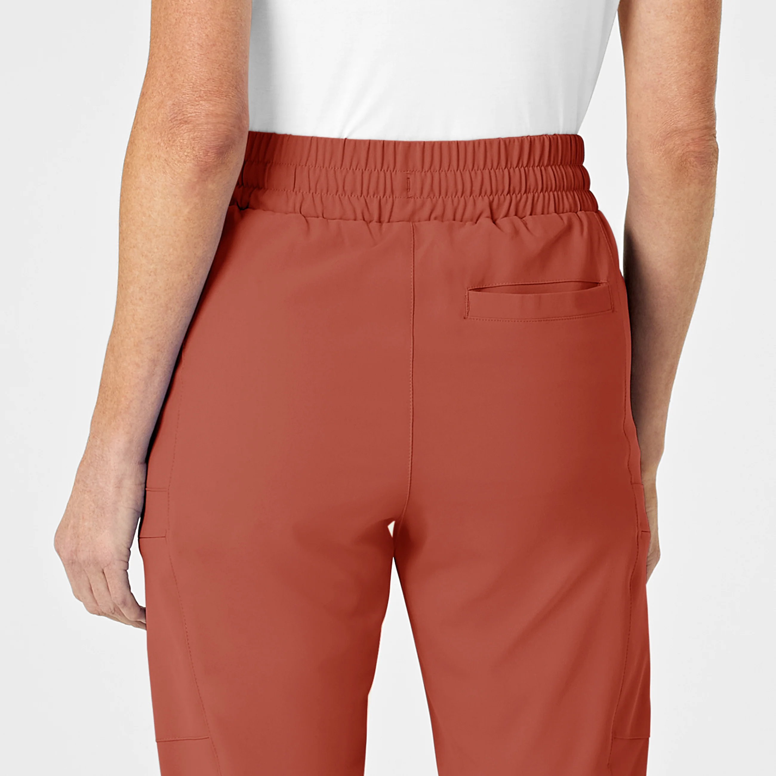 RENEW Women's High Waist Slim Leg Scrub Pant - Mineral Red - Image 8