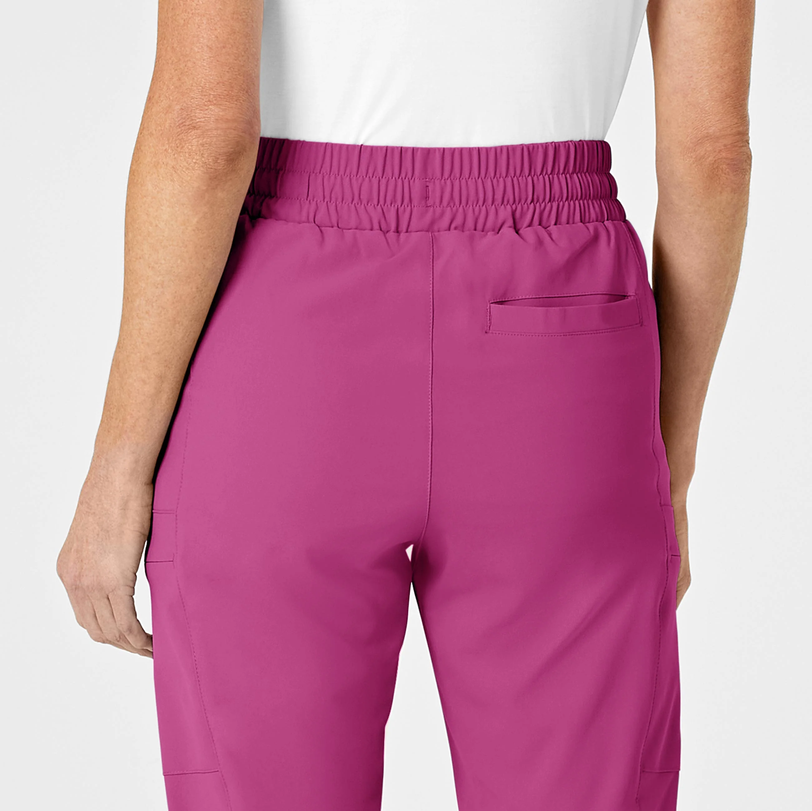 RENEW Women's High Waist Slim Leg Scrub Pant - Raspberry - Image 8