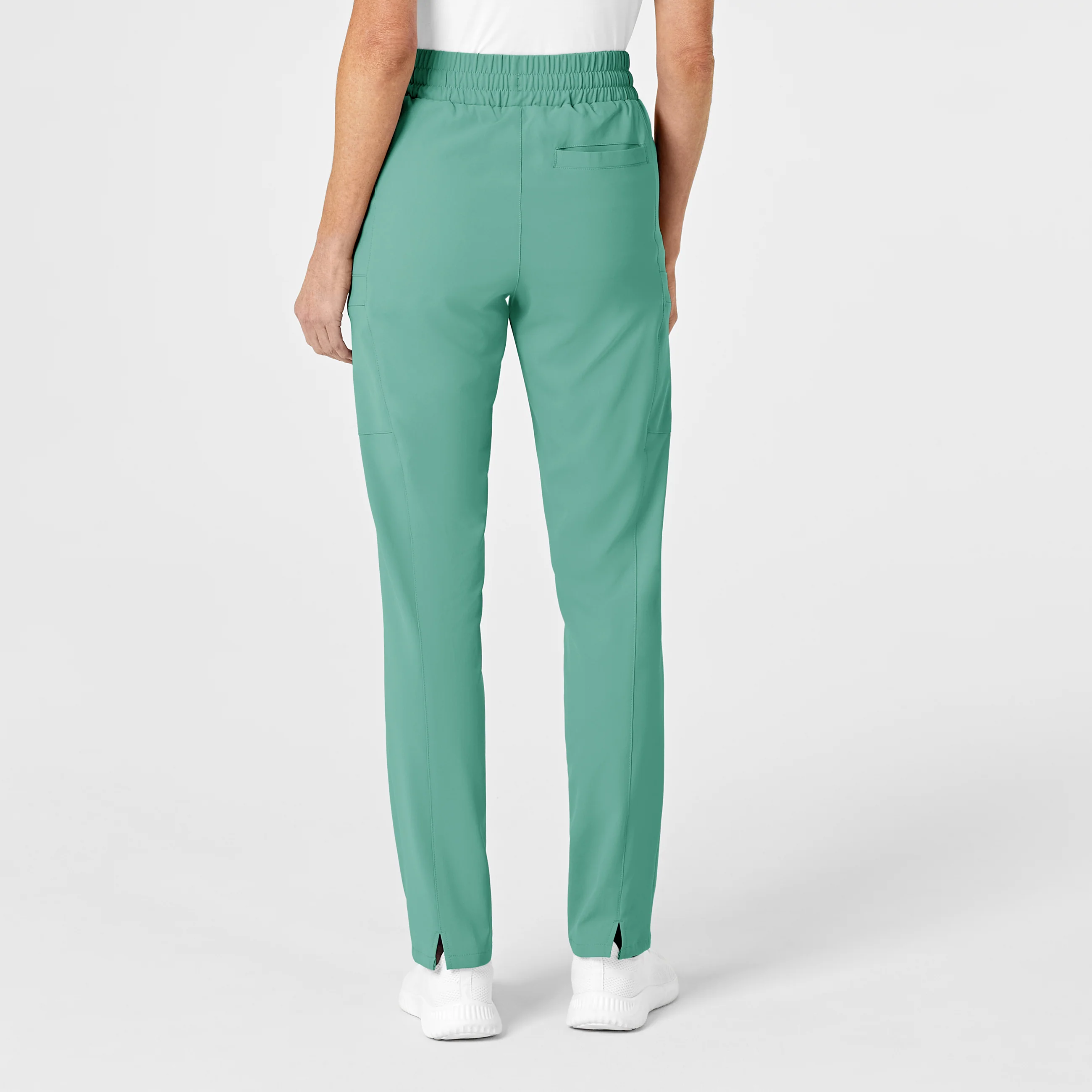 RENEW Women's High Waist Slim Leg Scrub Pant - Turquoise - Image 2
