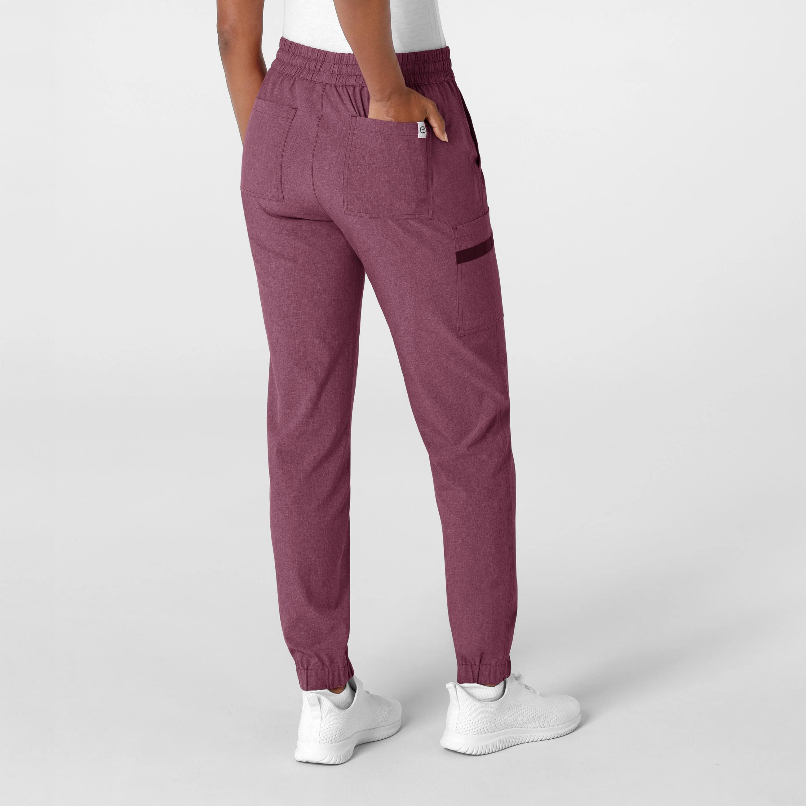 RENEW Women's Jogger Scrub Pant - Wine Heather - Image 2