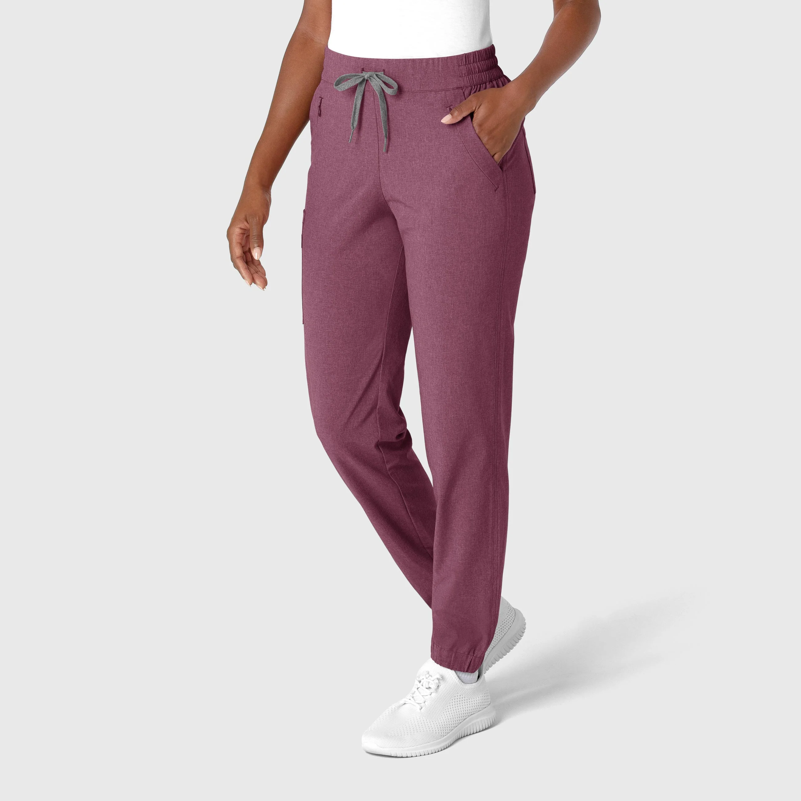 RENEW Women's Jogger Scrub Pant - Wine Heather - Image 4
