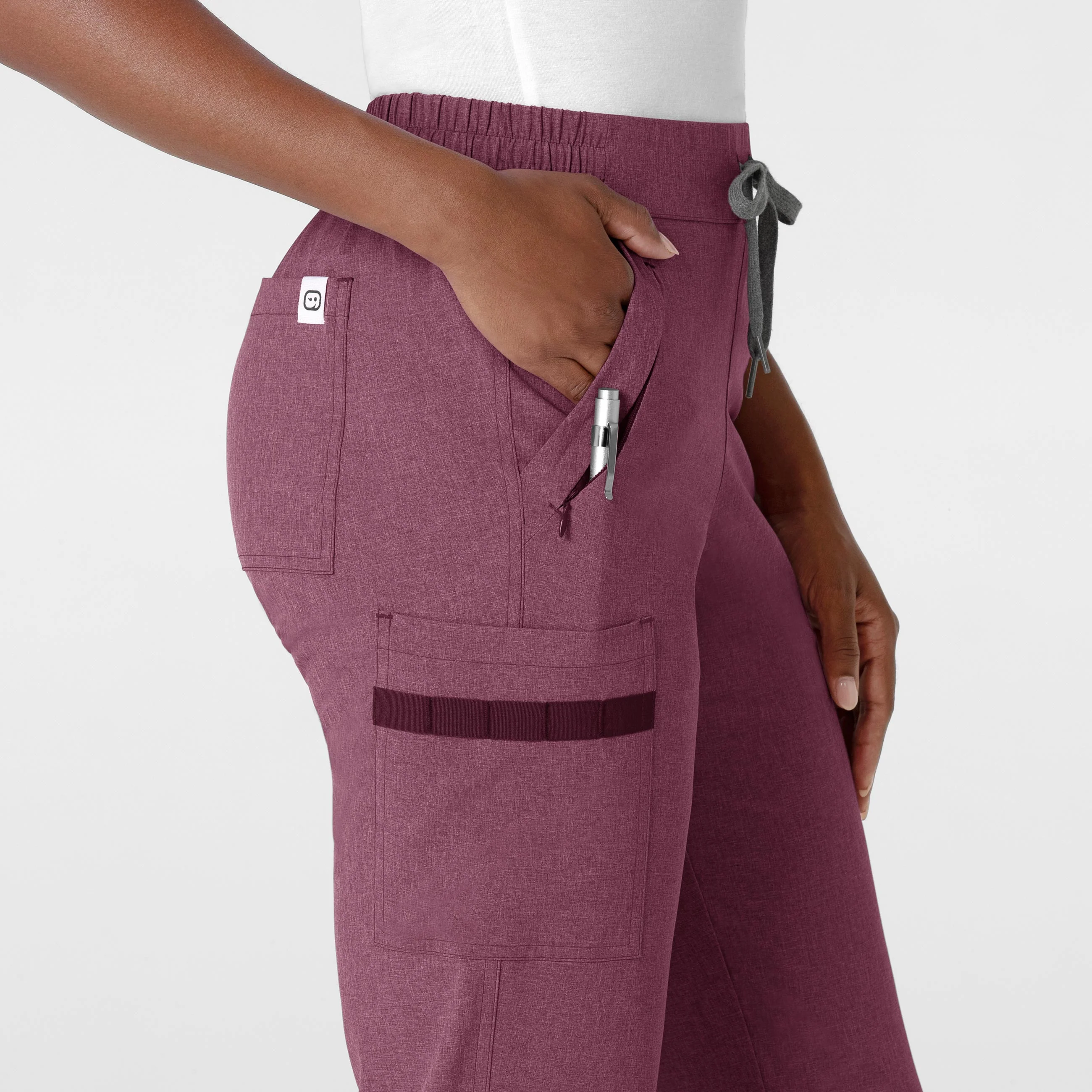RENEW Women's Jogger Scrub Pant - Wine Heather - Image 6