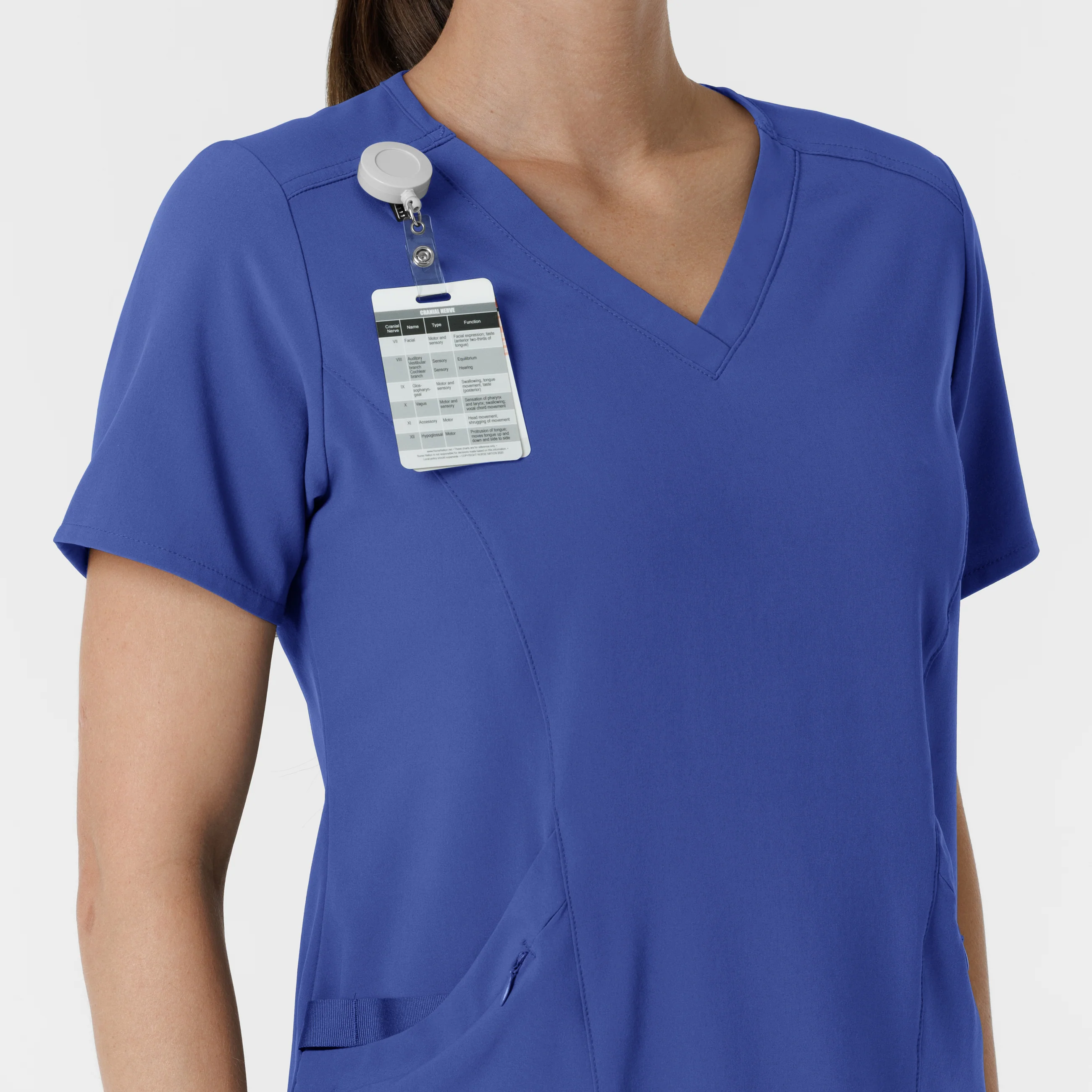 RENEW Women's V-Neck Scrub Top - Galaxy Blue - Image 6