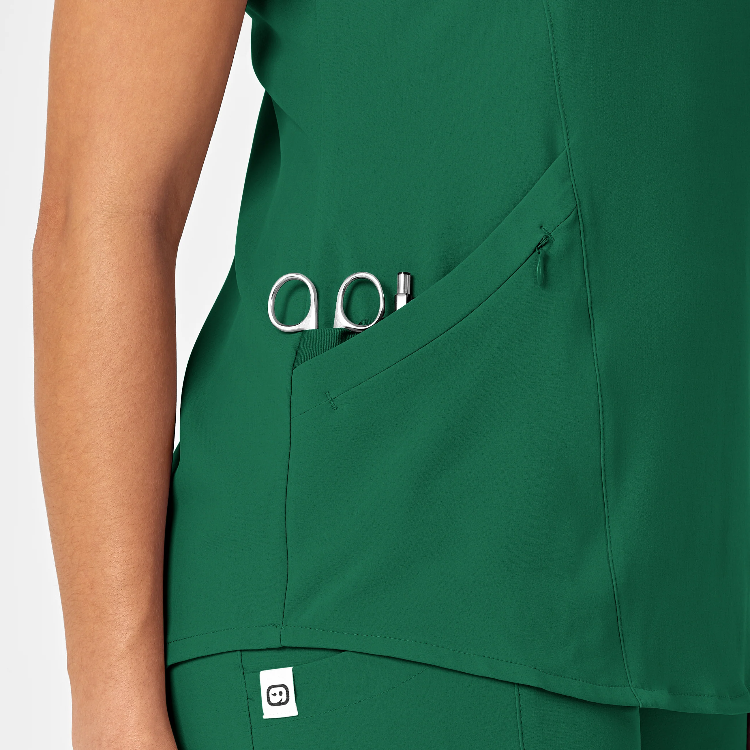 RENEW Women's V-Neck Scrub Top - Hunter - Image 8