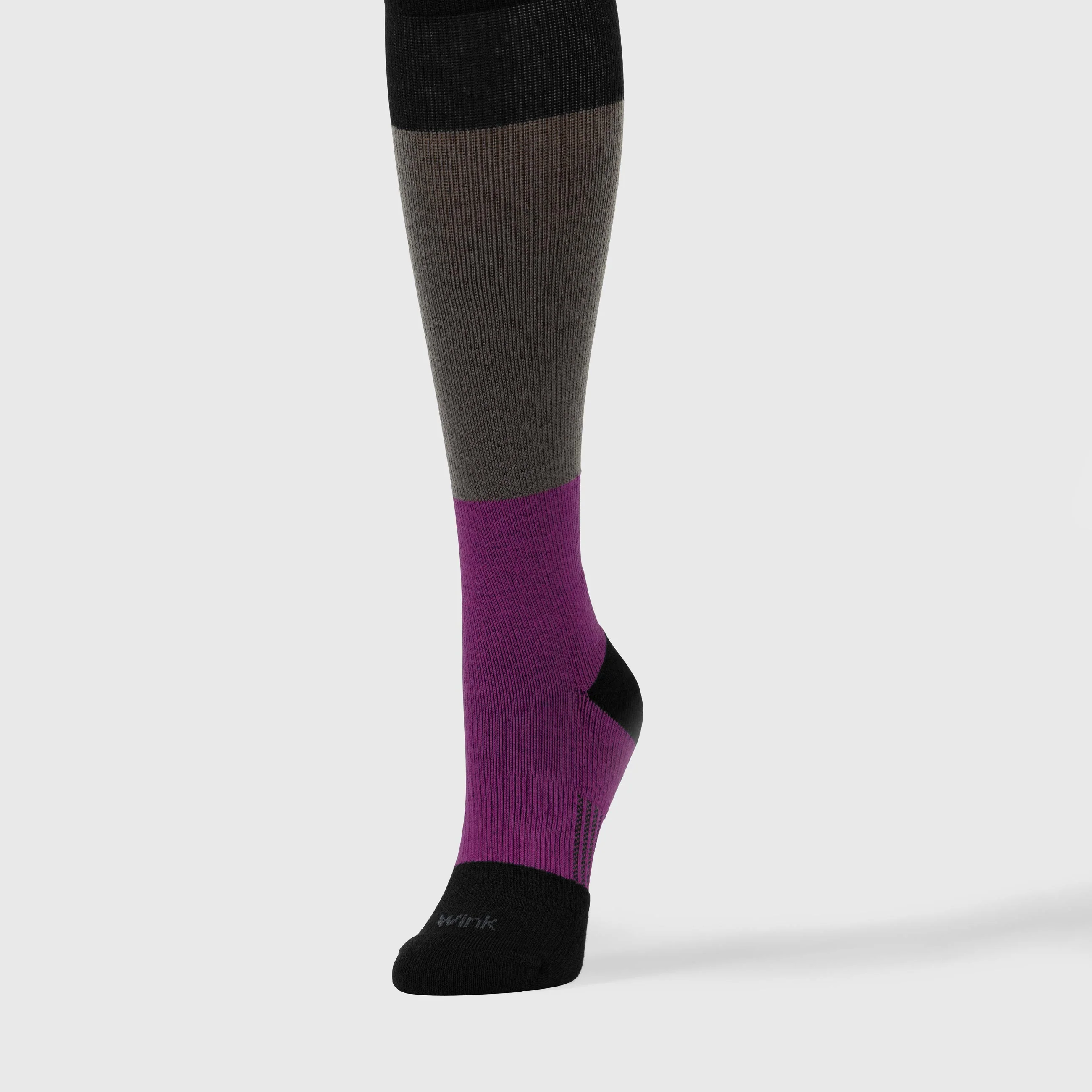 Compression Socks - Black/Dark Grey/Raspberry - Image 3