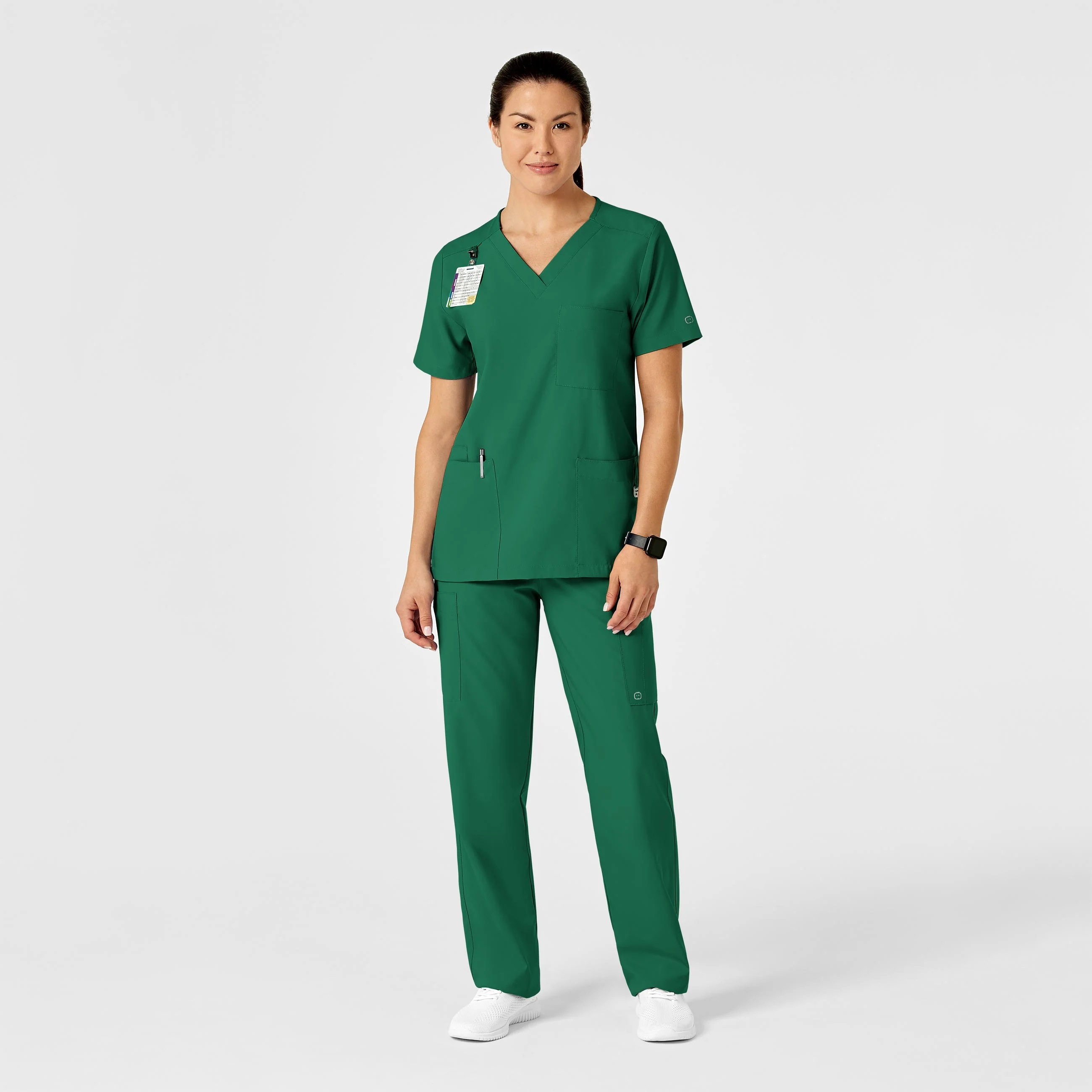 W123 Unisex Multi-Cargo Scrub Pant - Hunter - Image 5