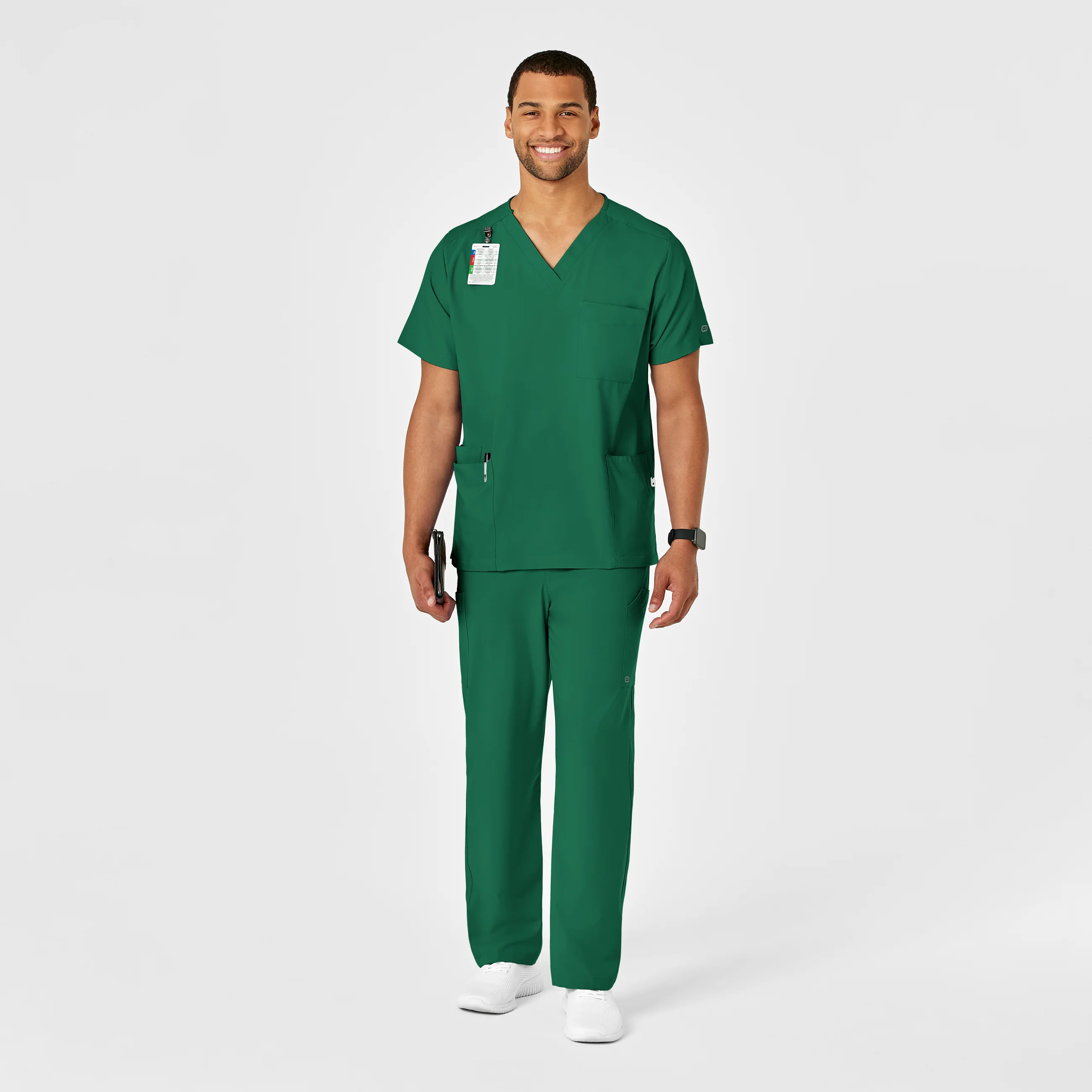 W123 Unisex Multi-Cargo Scrub Pant - Hunter - Image 6