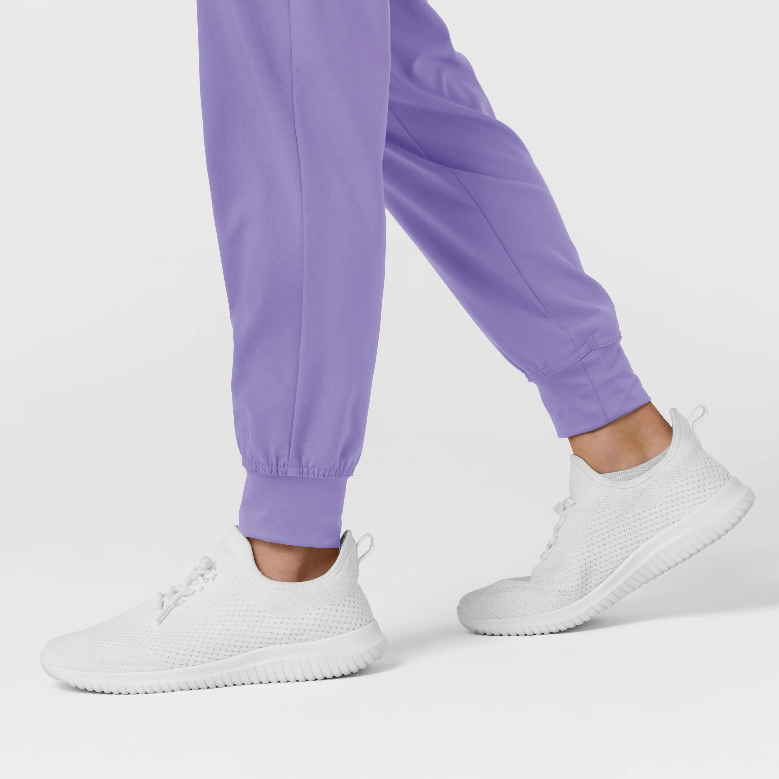 W123 Women's Comfort Waist Cargo Jogger Scrub Pant - Iris Purple - Image 9