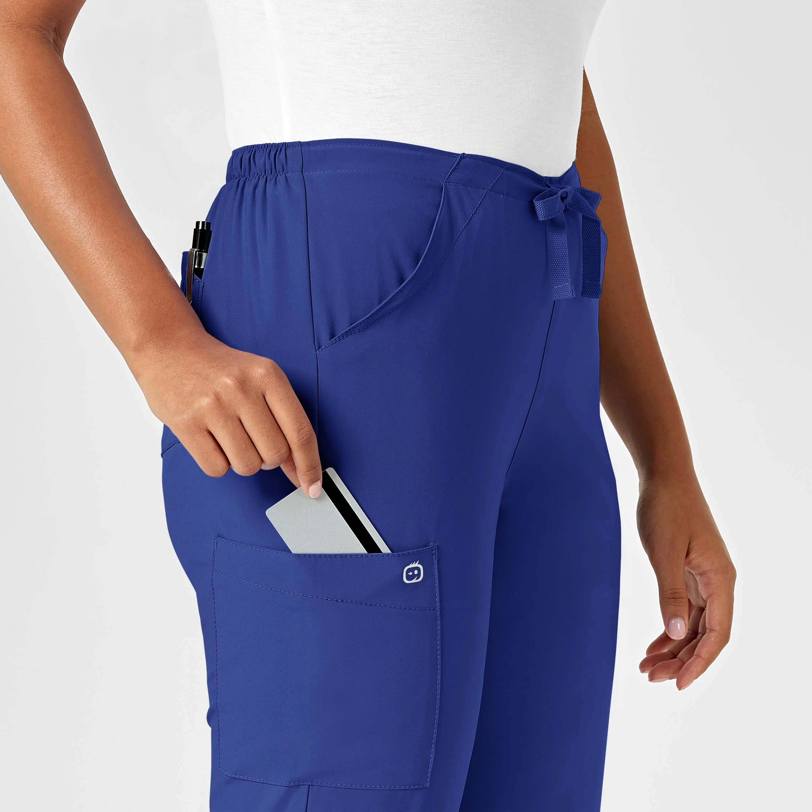 W123 Women's Drawstring Scrub Pant - Galaxy Blue - Image 5