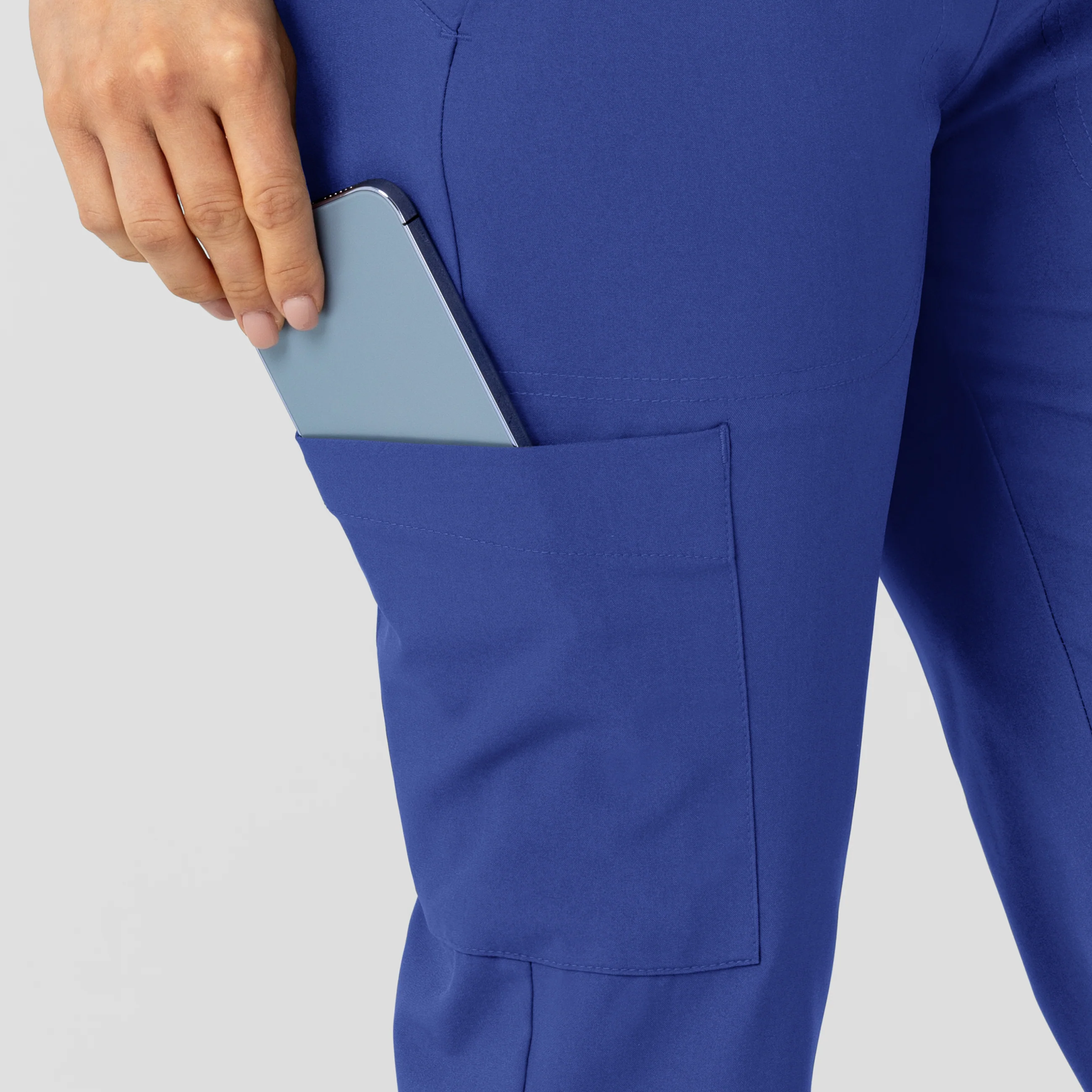 W123 Women's Flex-n-Reach Track Scrub Pant - Galaxy Blue - Image 6
