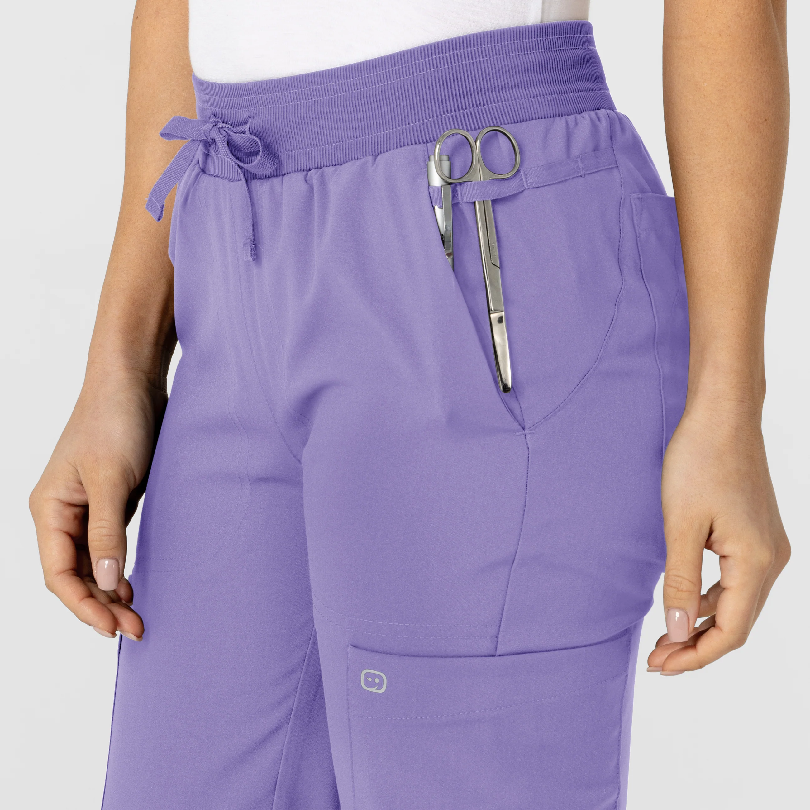 W123 Women's Flex-n-Reach Track Scrub Pant - Iris Purple - Image 6