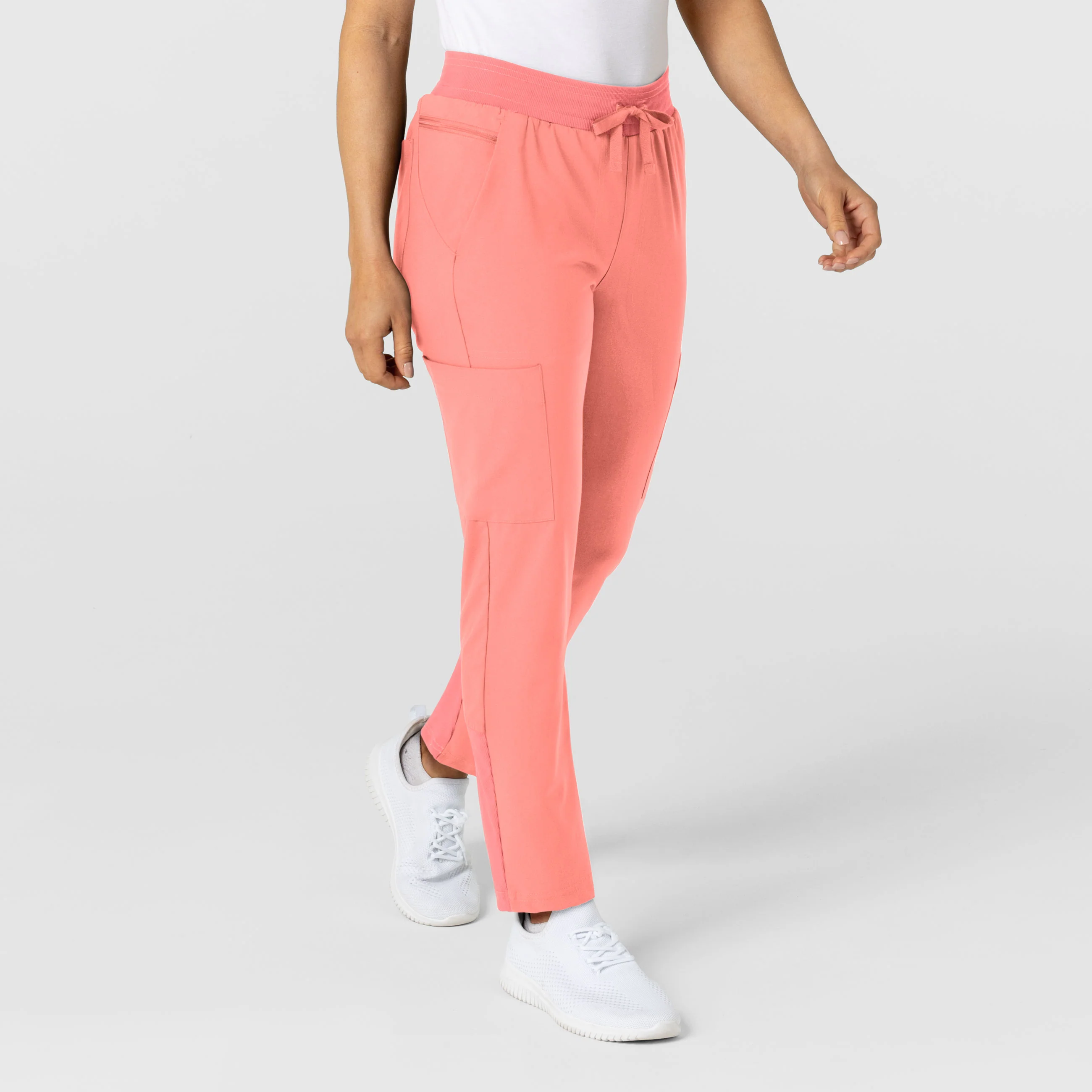 W123 Women's Flex-n-Reach Track Scrub Pant - Paradise Pink - Image 5