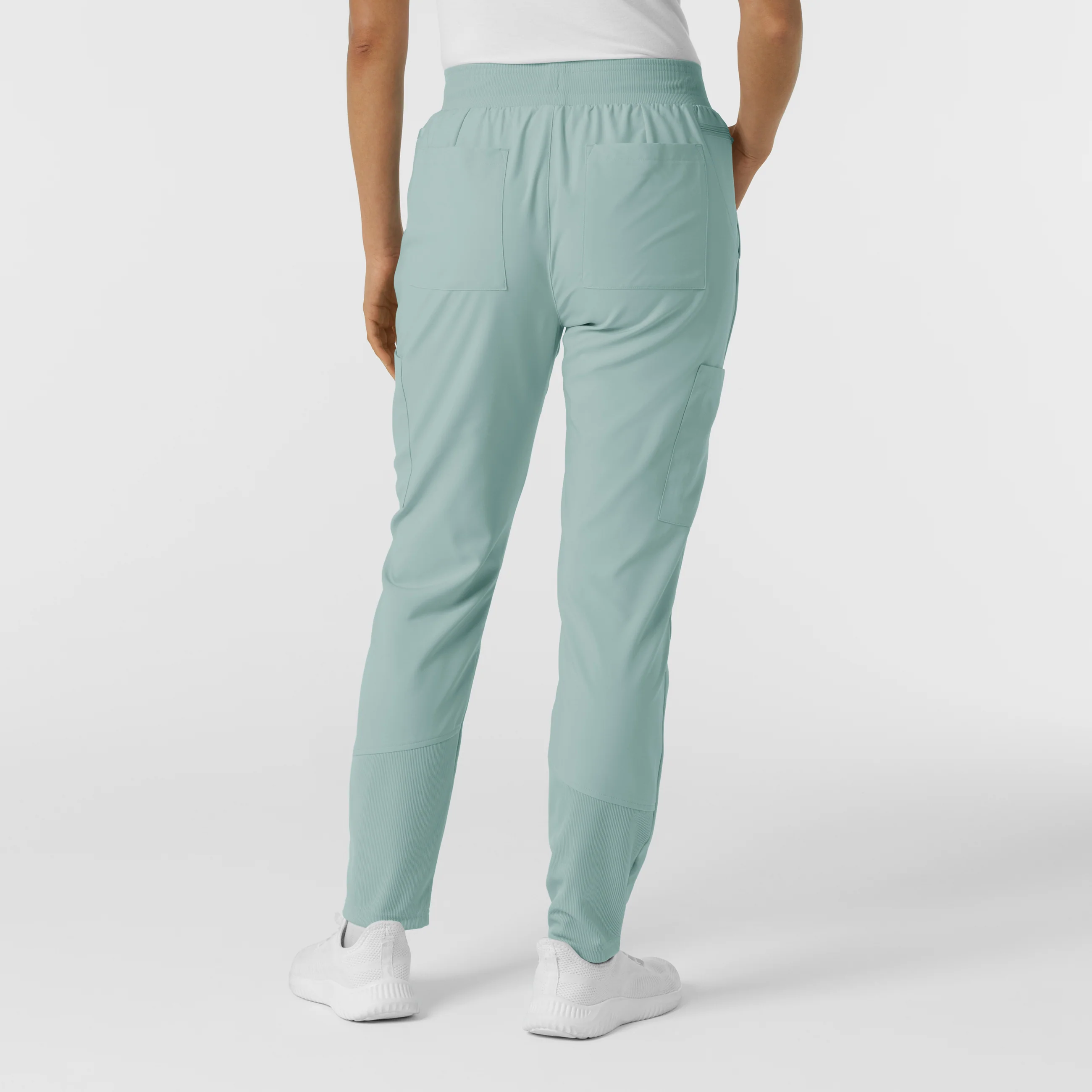W123 Women's Flex-n-Reach Track Scrub Pant - Sky Blue - Image 2
