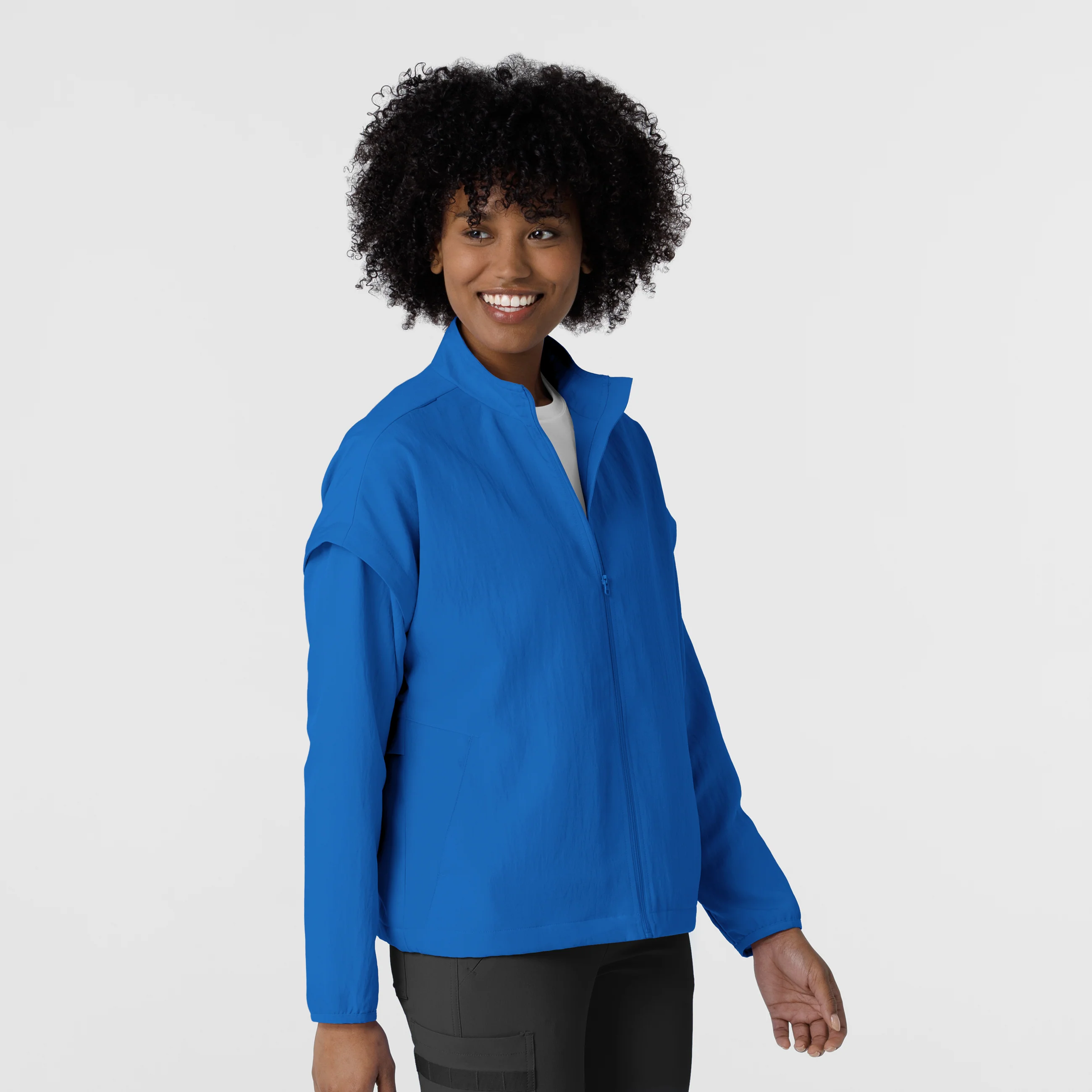 Women's BreezeBreaker Scrub Jacket - Royal - Image 4