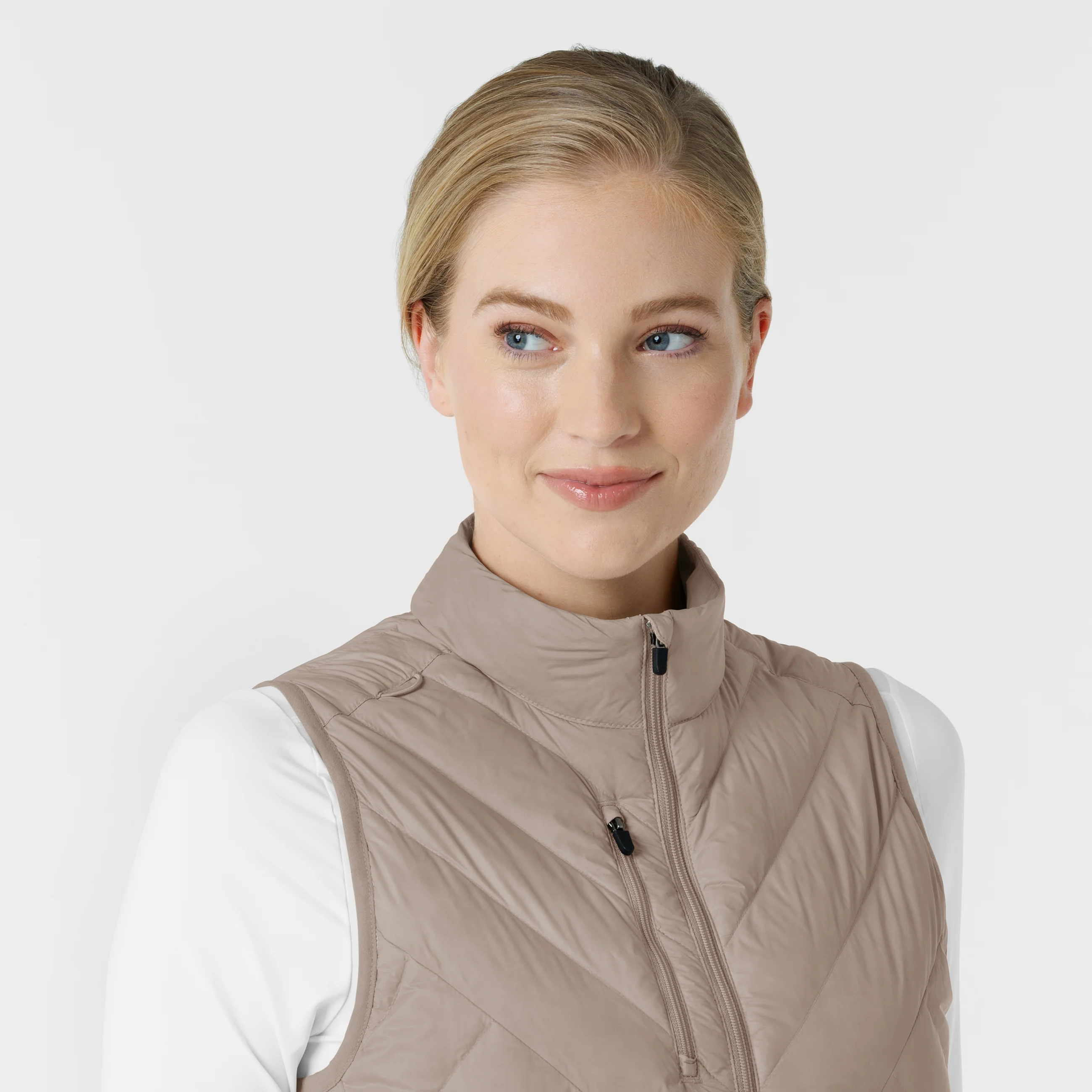 Women's Quilted Scrub Vest - Haze - Image 6
