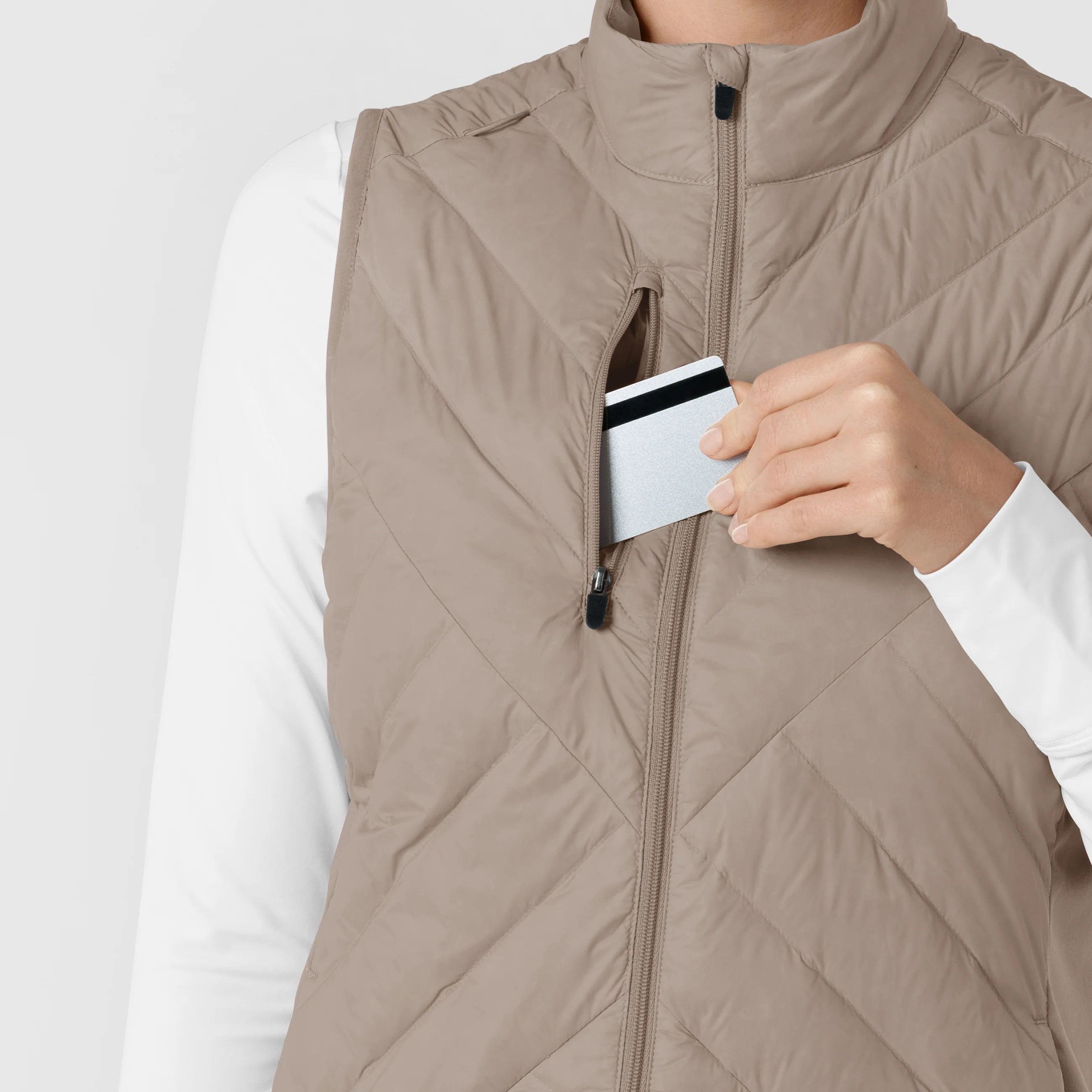 Women's Quilted Scrub Vest - Haze - Image 9