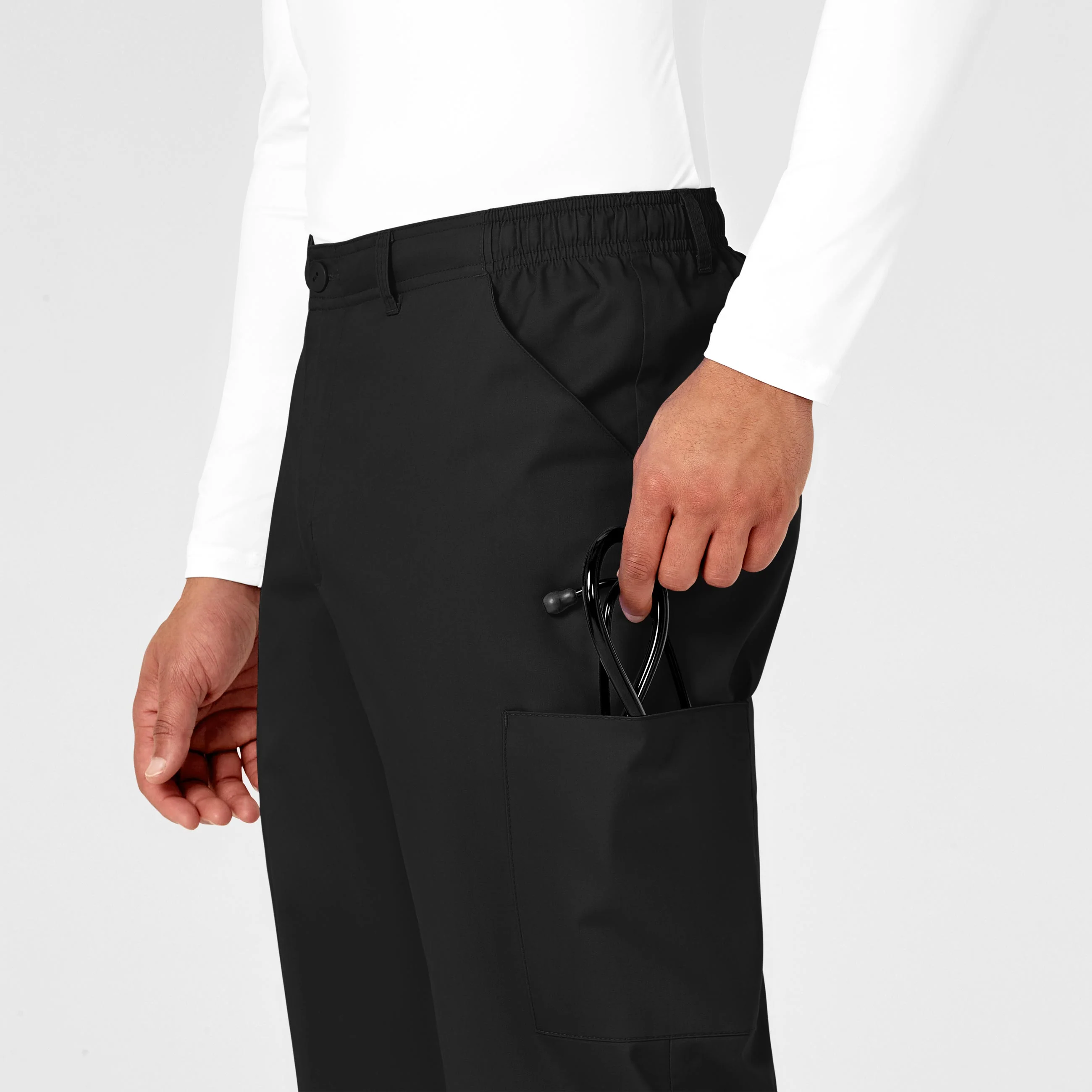 WonderWORK Men's Cargo Scrub Pant - Black - Image 6