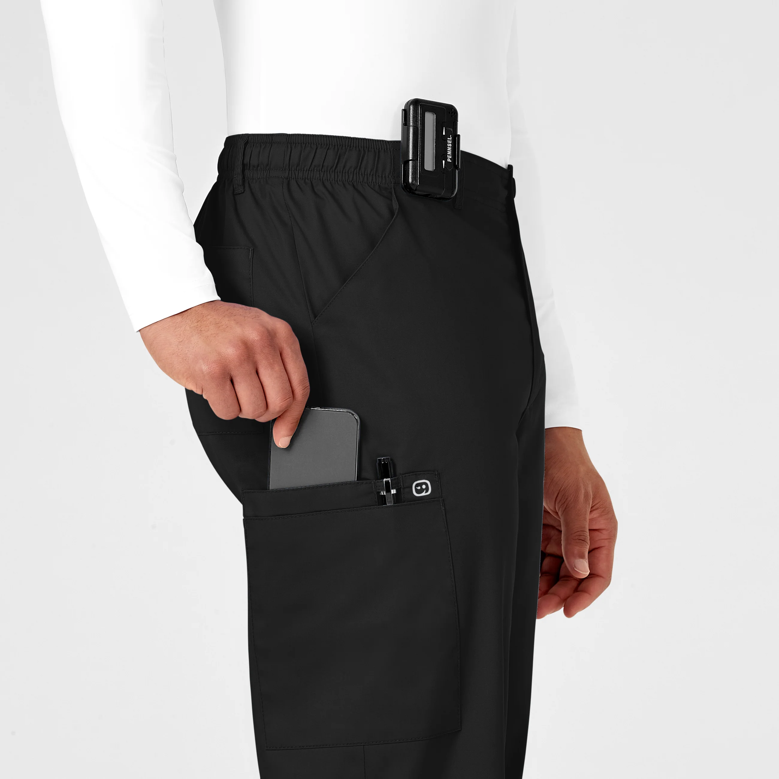 WonderWORK Men's Cargo Scrub Pant - Black - Image 7