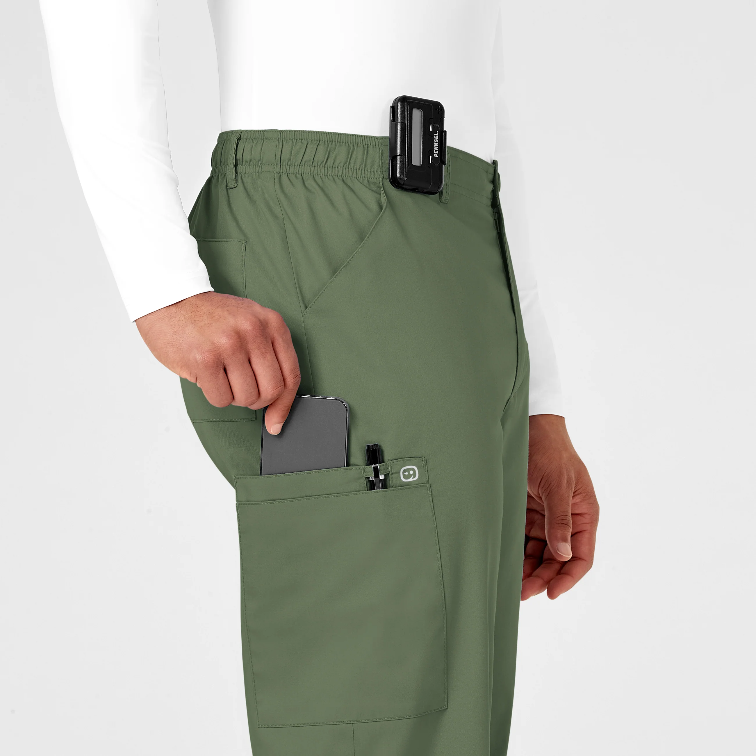 WonderWORK Men's Cargo Scrub Pant - Olive - Image 7