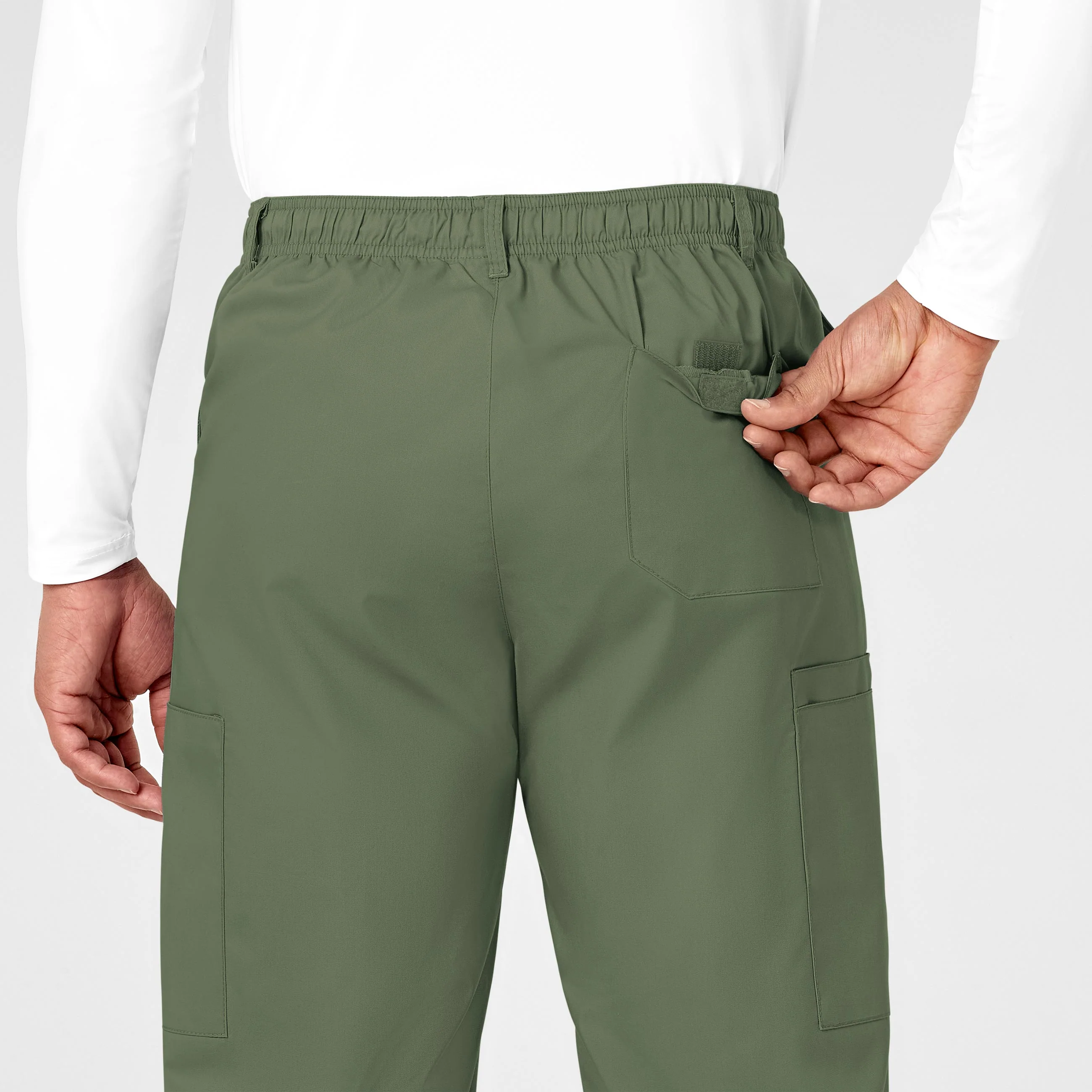 WonderWORK Men's Cargo Scrub Pant - Olive - Image 9