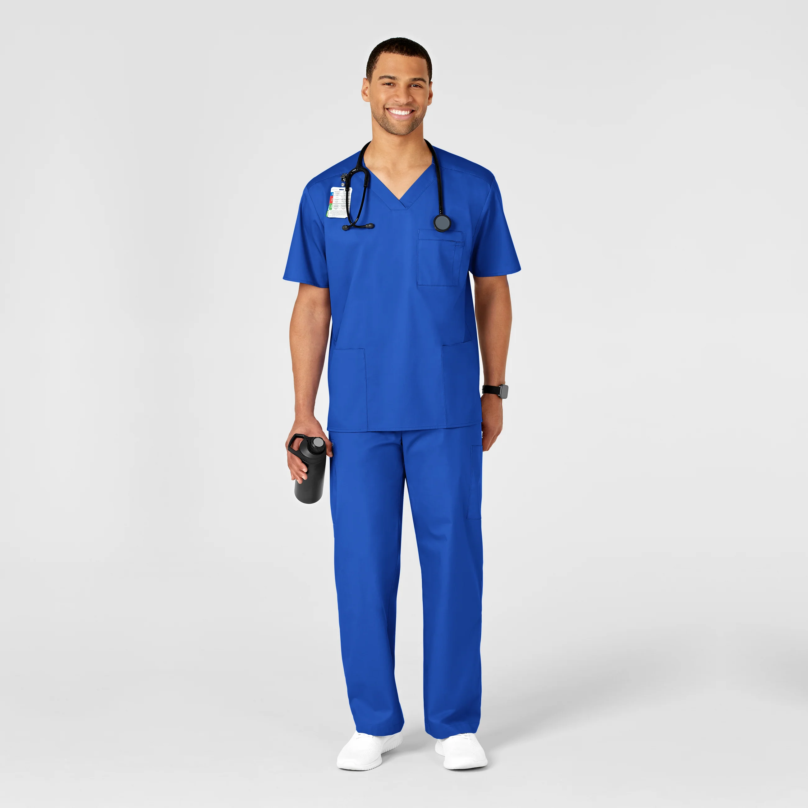 WonderWORK Men's Cargo Scrub Pant - Royal - Image 3