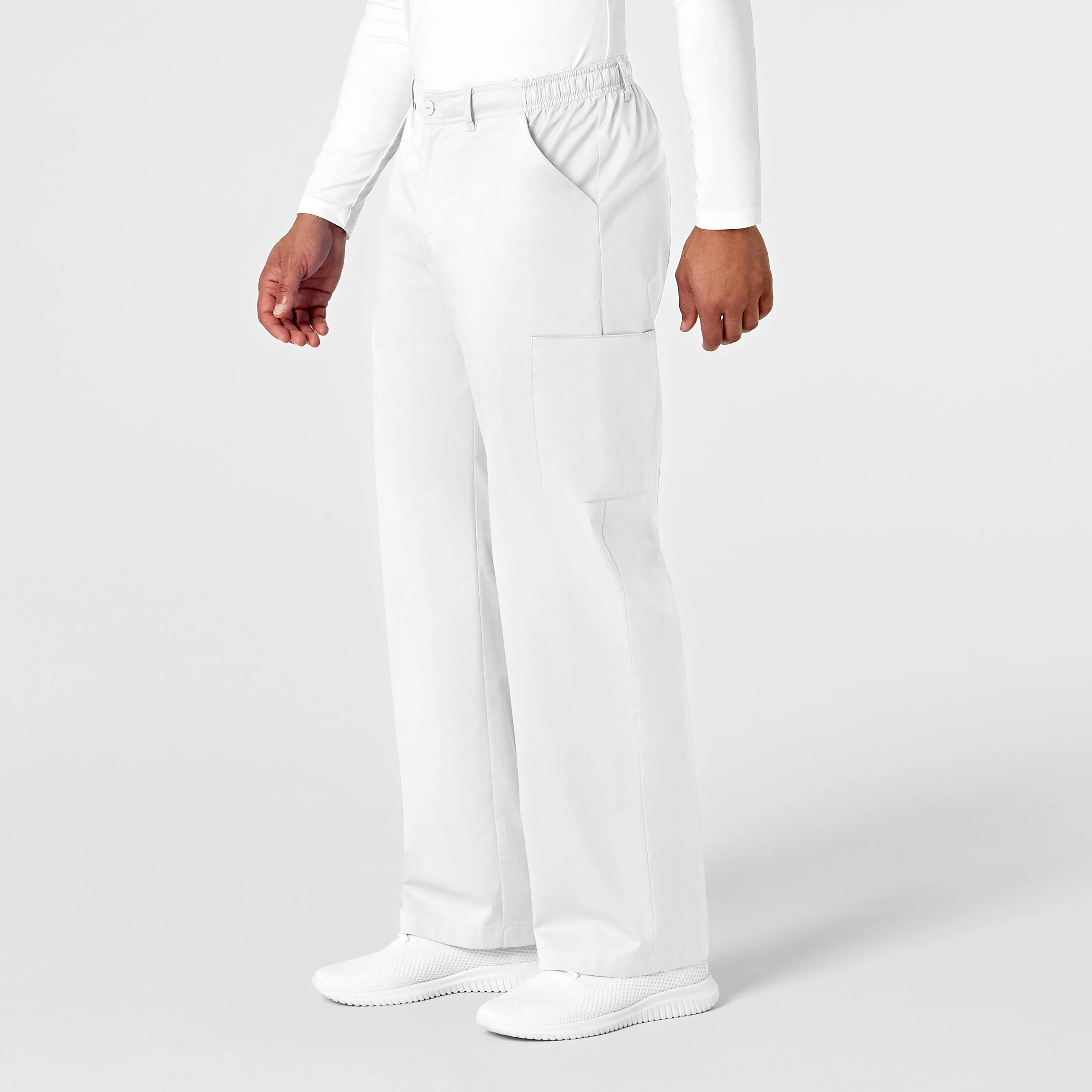WonderWORK Men's Cargo Scrub Pant - White - Image 4
