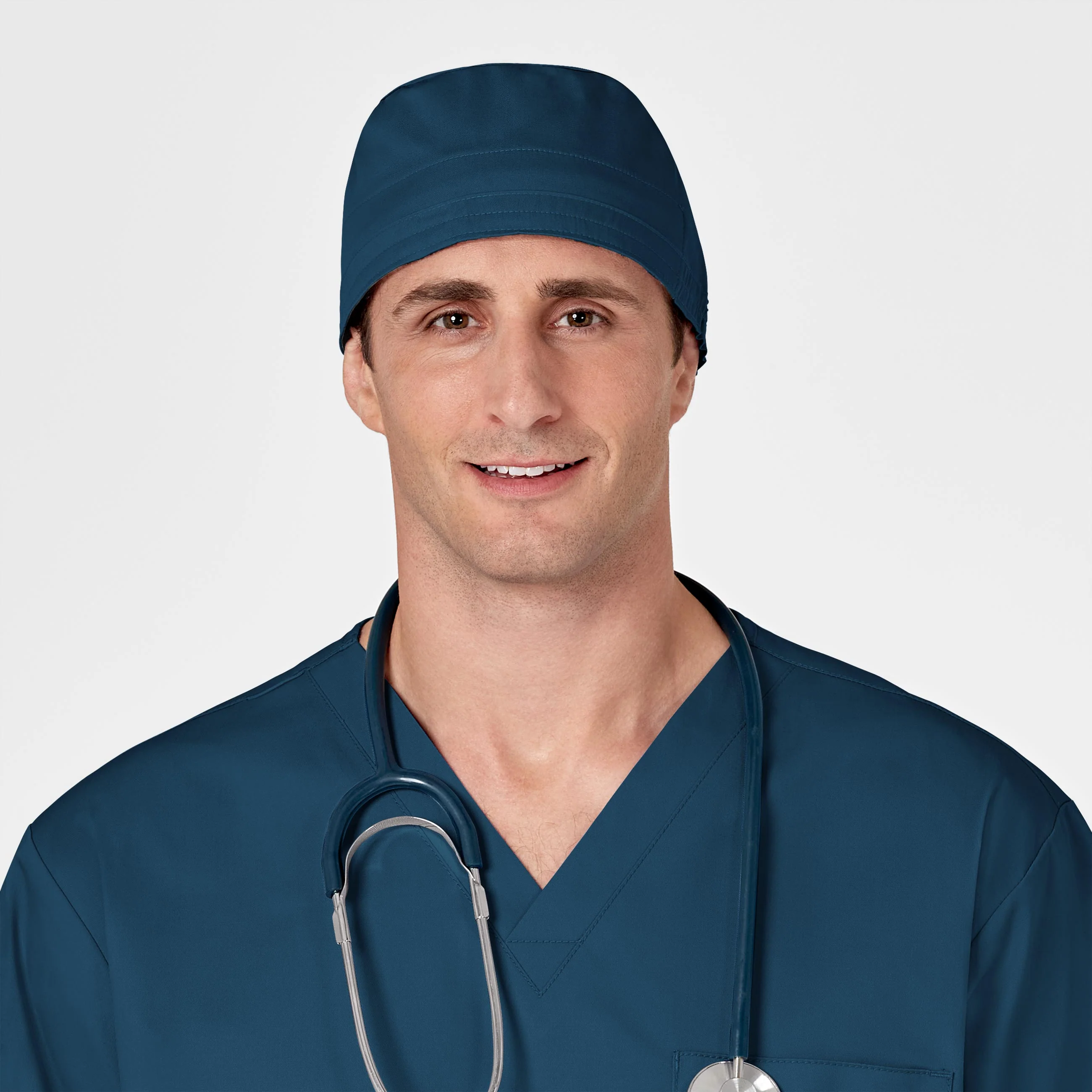 WonderWORK Unisex Tie Back Scrub Cap - Caribbean - Image 3