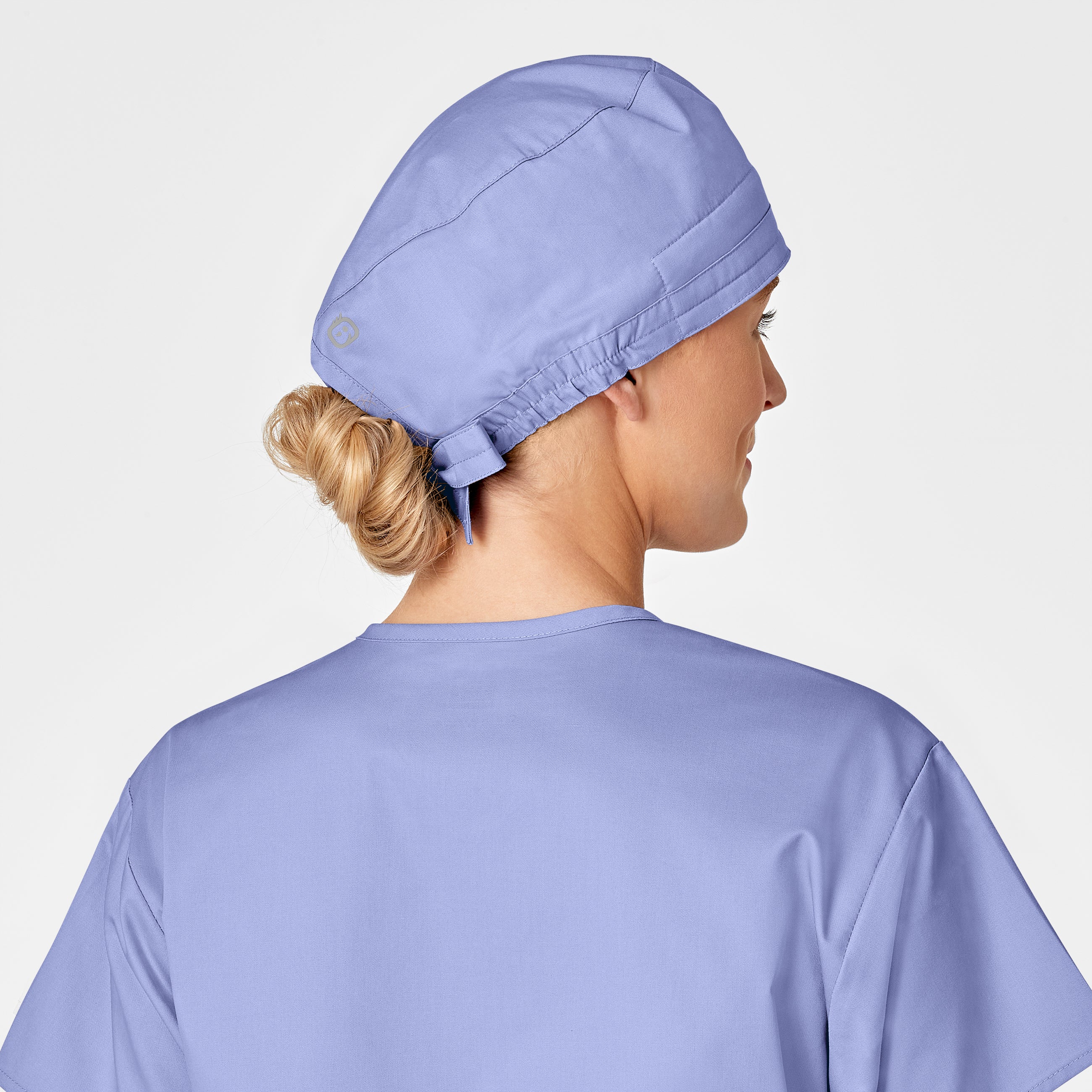WonderWORK Unisex Tie Back Scrub Cap - Ceil Blue - Image 5