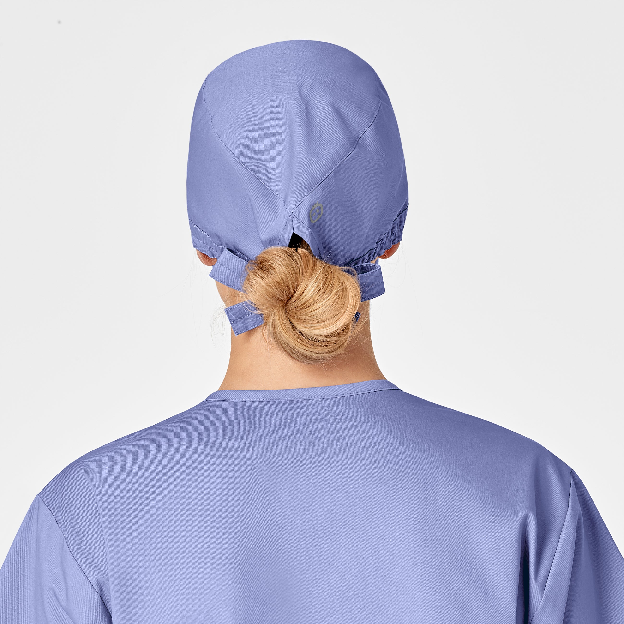 WonderWORK Unisex Tie Back Scrub Cap - Ceil Blue - Image 6