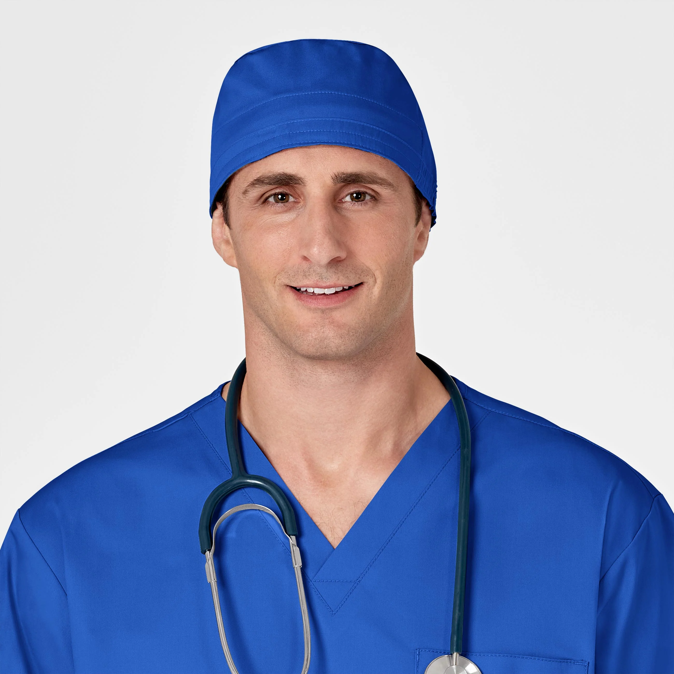 WonderWORK Unisex Tie Back Scrub Cap - Royal - Image 3