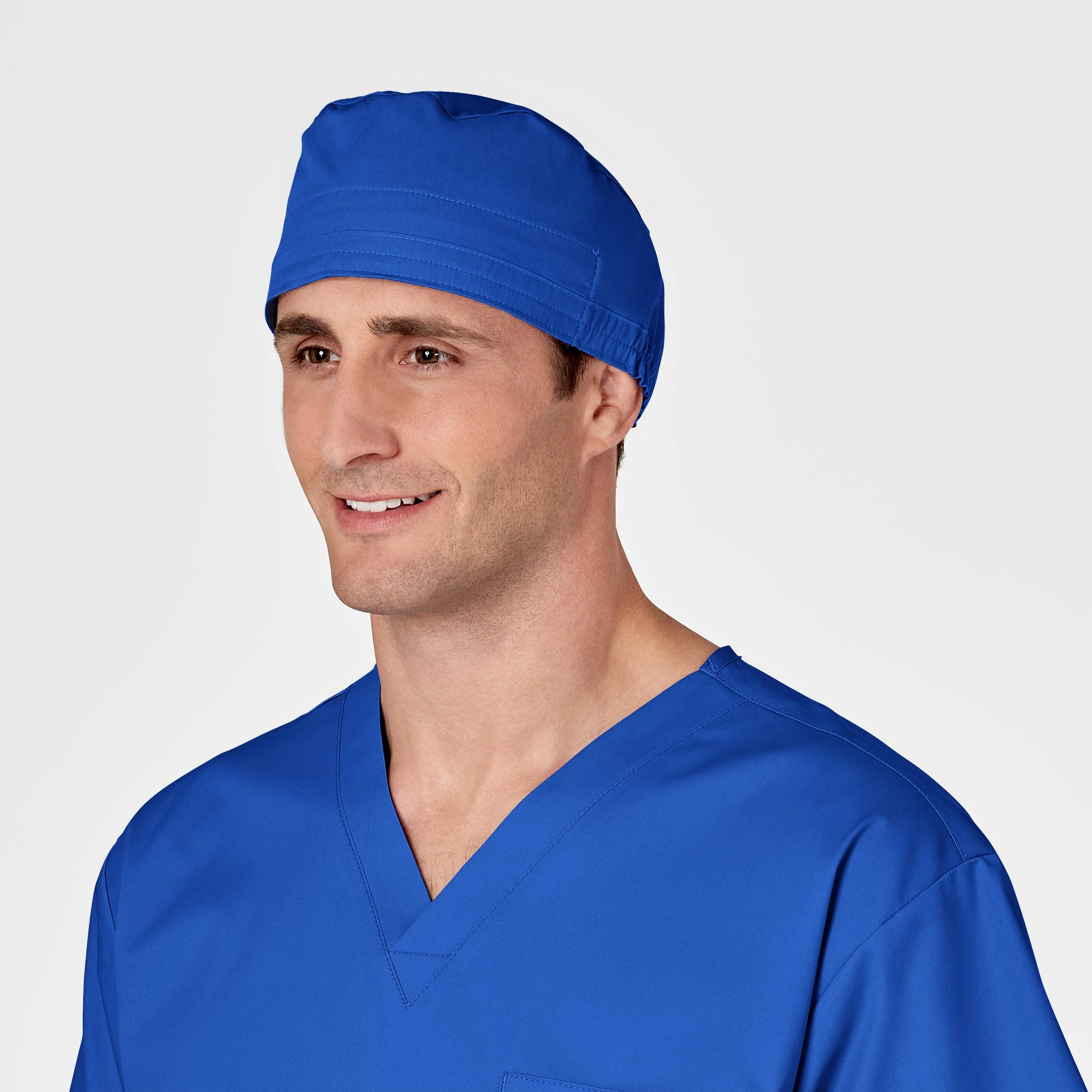 WonderWORK Unisex Tie Back Scrub Cap - Royal - Image 4