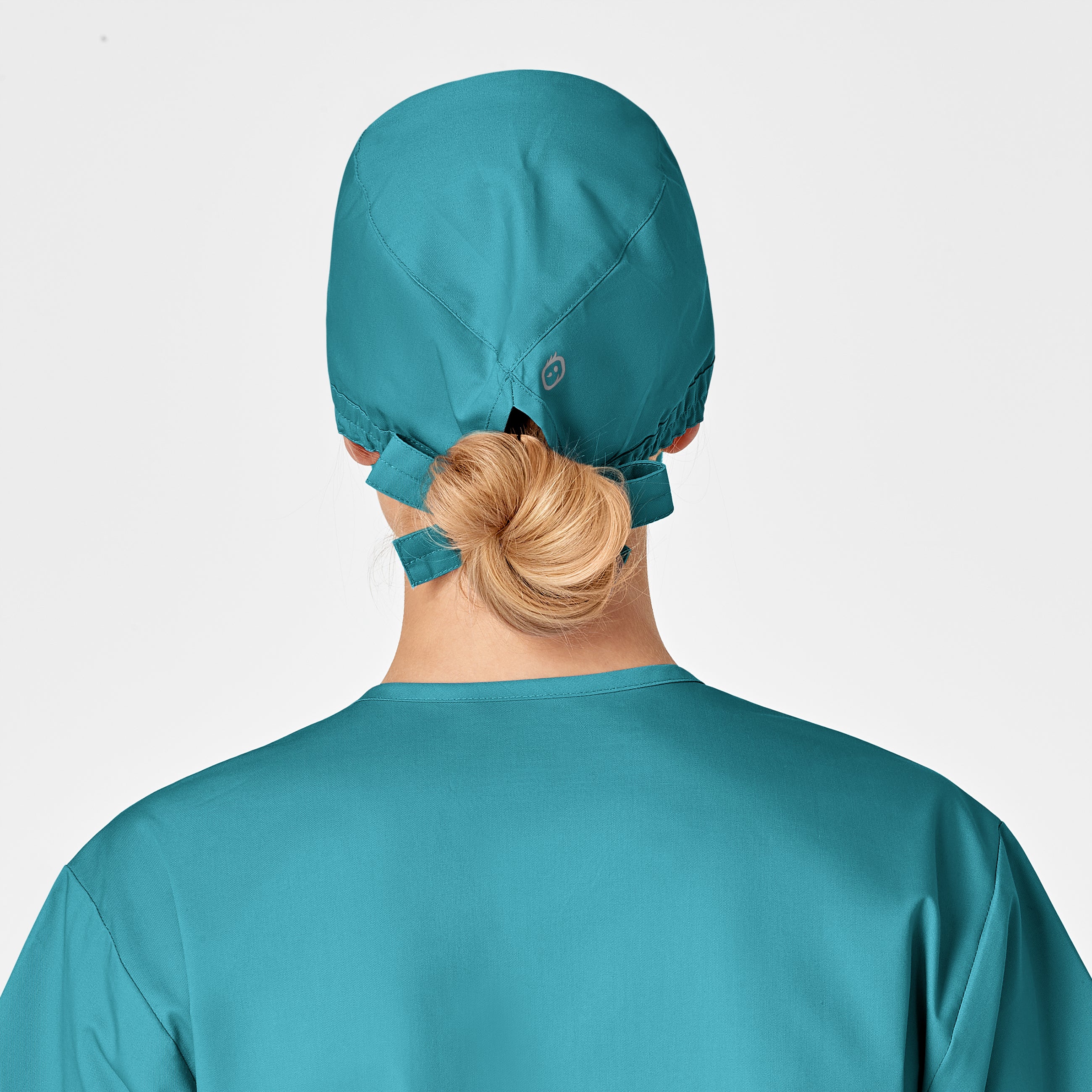 WonderWORK Unisex Tie Back Scrub Cap - Teal Blue - Image 6