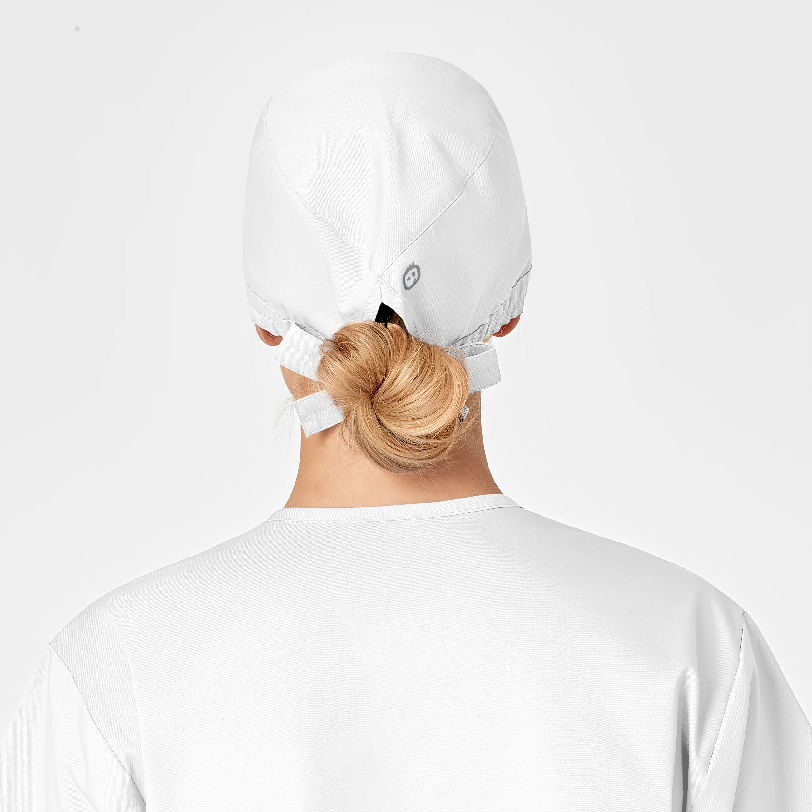 WonderWORK Unisex Tie Back Scrub Cap - White - Image 6
