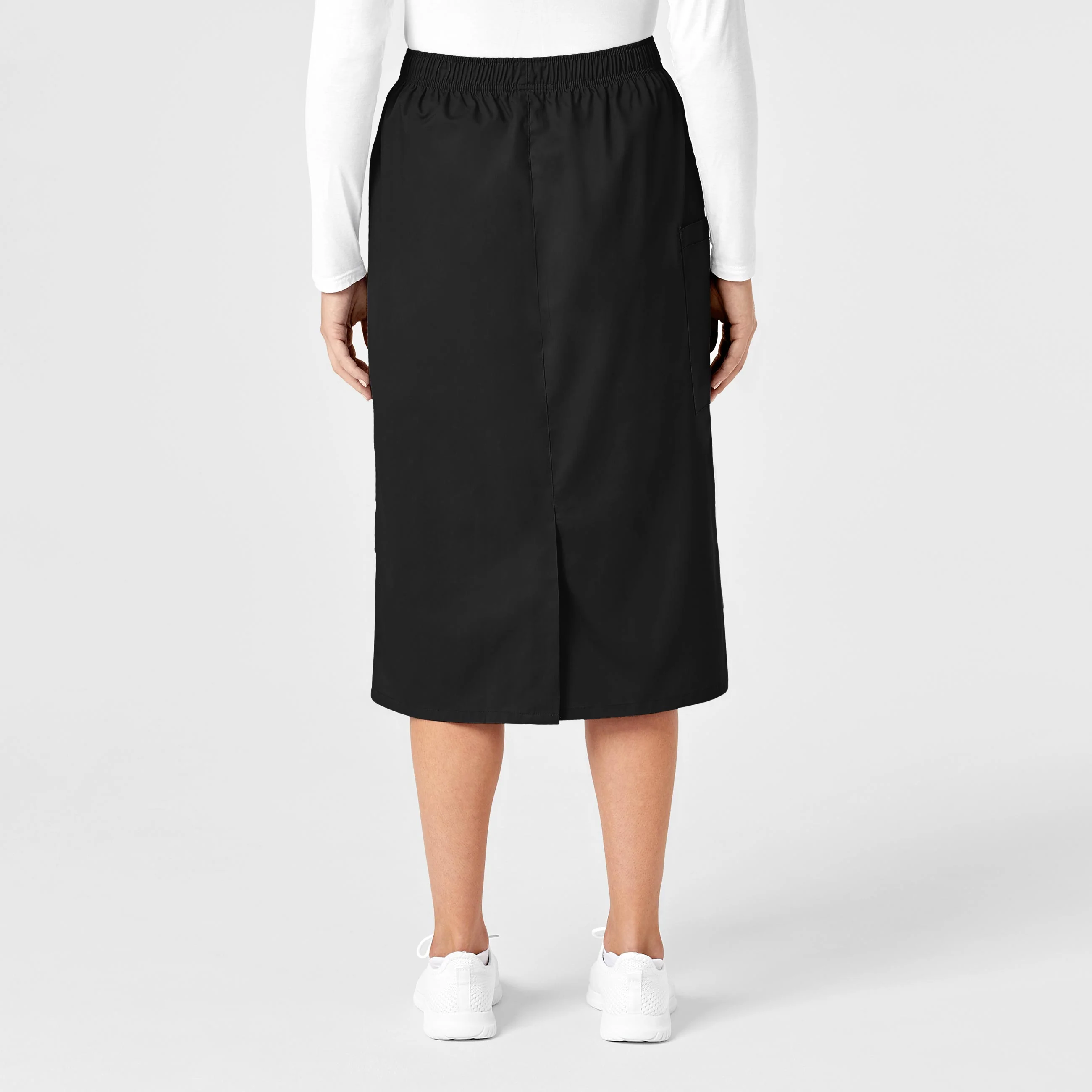 WonderWORK Women's Pull On Cargo Scrub Skirt - Black - Image 2