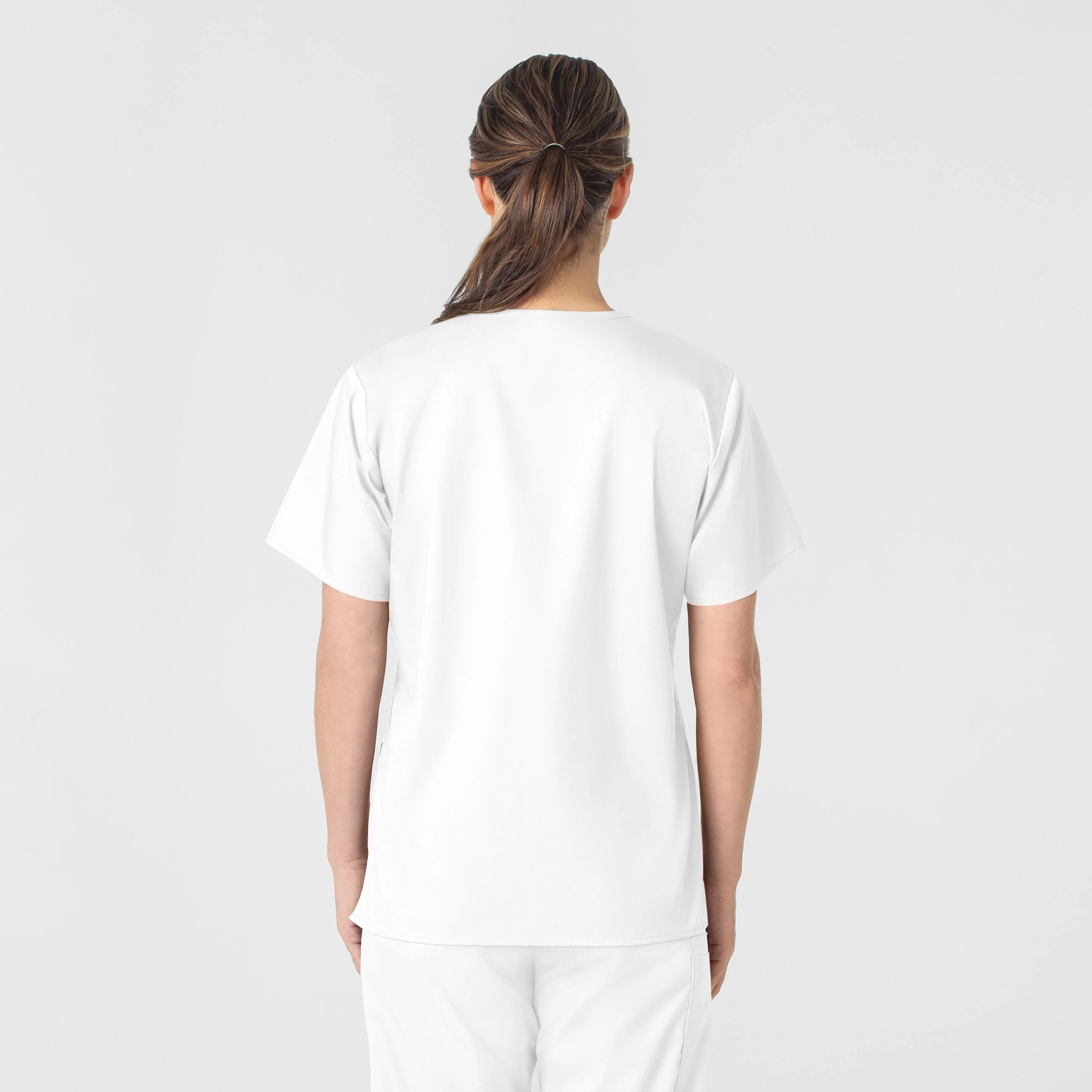 WonderWORK Women's V-Neck Scrub Top - White - Image 2